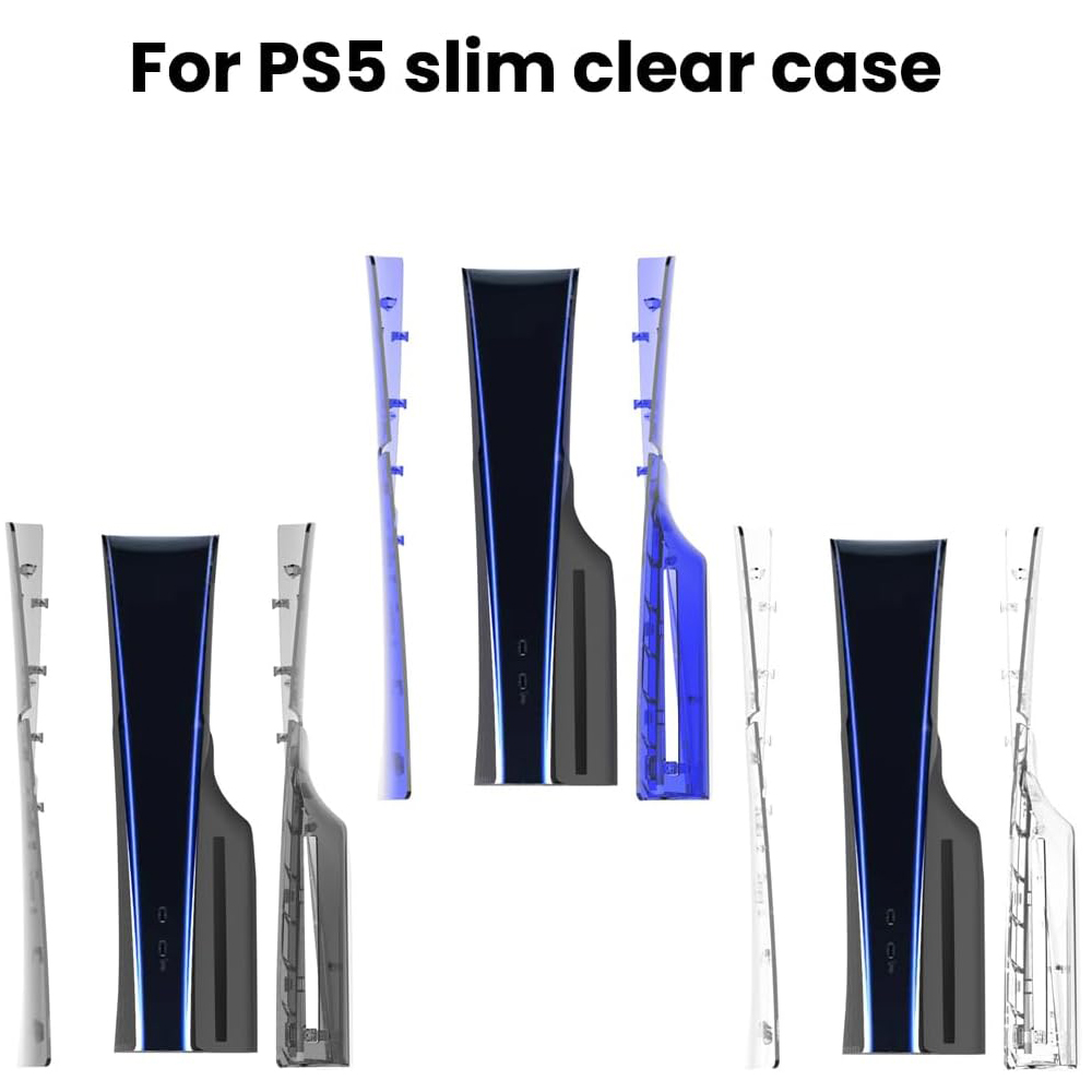 Console Case for PS5 Slim Disc & Digital Edition Transparent Hard Cover