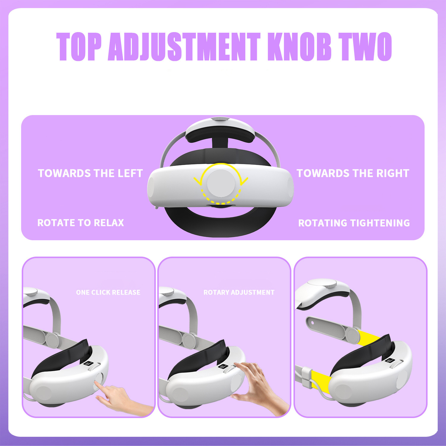 VR Headset for Meta Quest 3 with Size Adjustment Comfort Strap