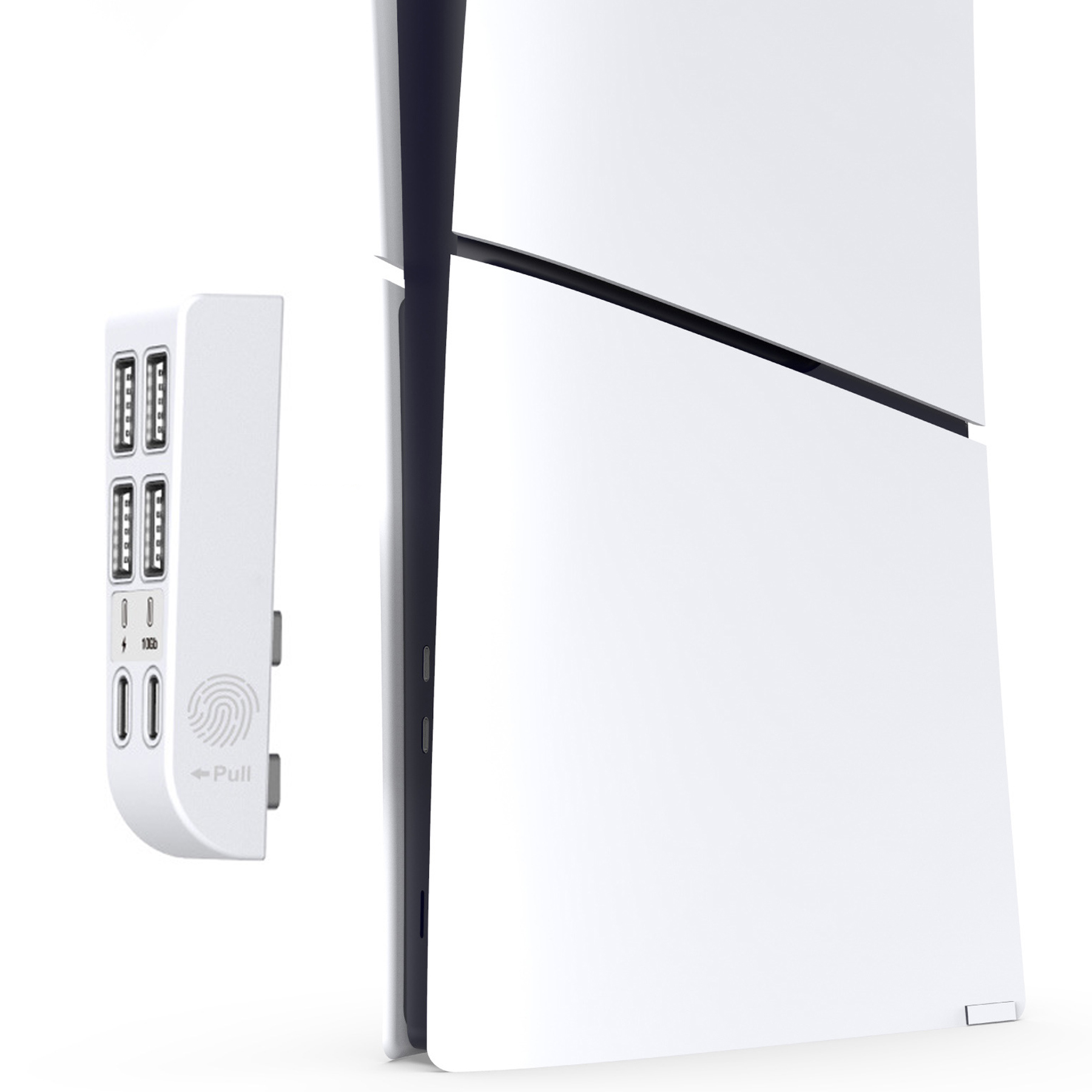 6-in-1 USB Hub for PS5 Slim with Type-C and 4 USB-A Ports