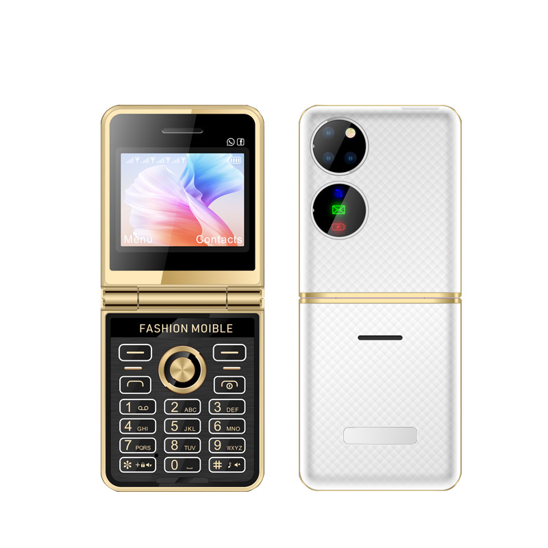 P21 Ultra Thin New Folding Mobile Phone GSM 4 SIM