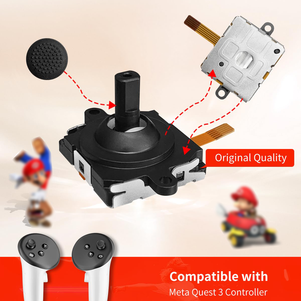 13-in-1 Joystick Replacement Kit for Meta Quest 3 Controller