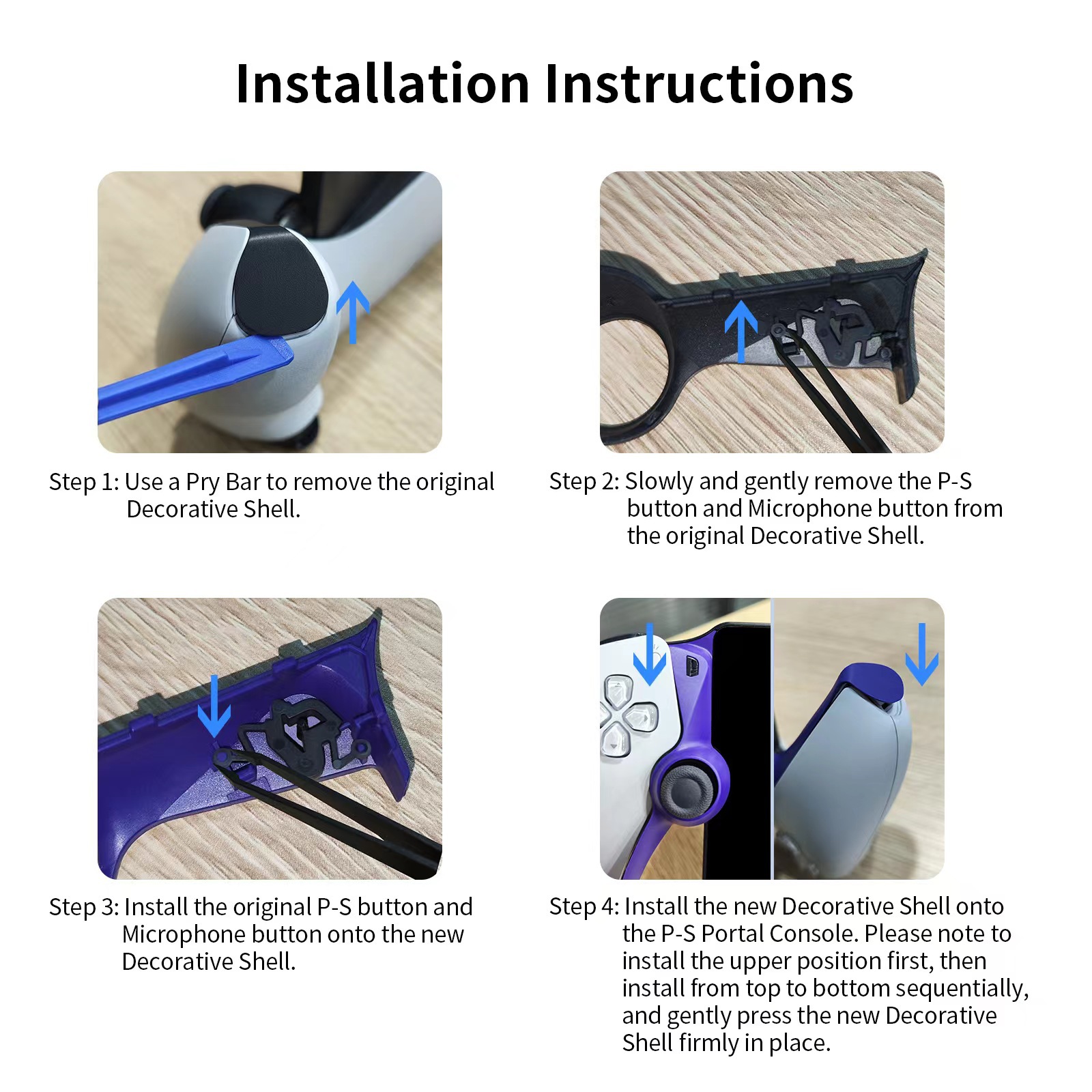 Faceplates Cover for PS Portal with Thumb Caps