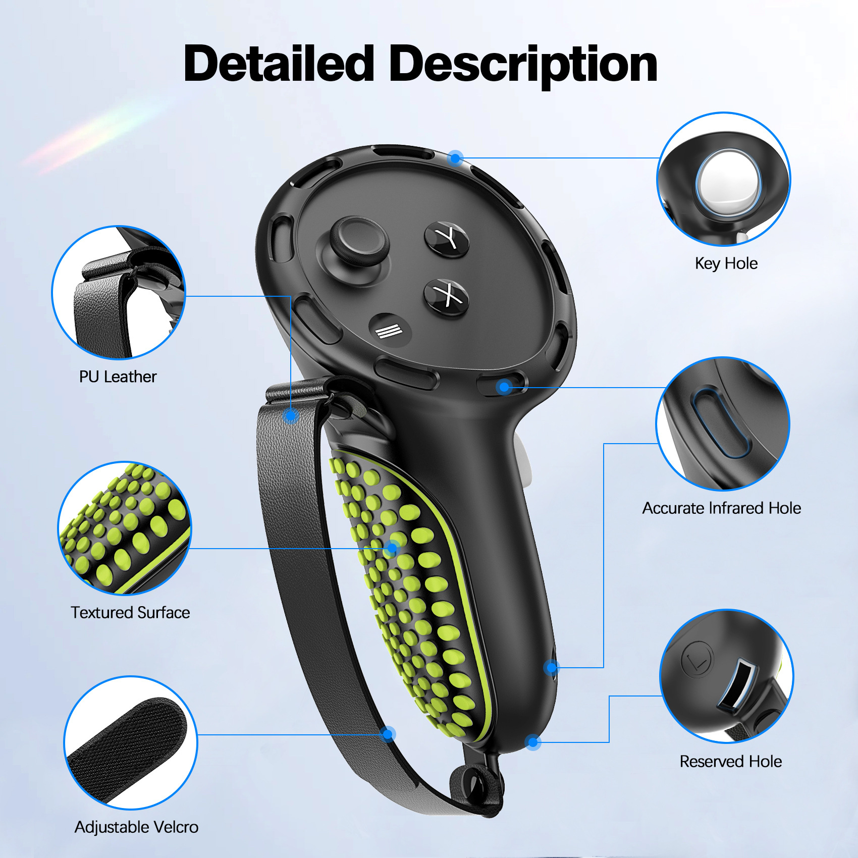 Controller Grip for Meta Quest 3S/3 VR Touch Controllers Protective Case