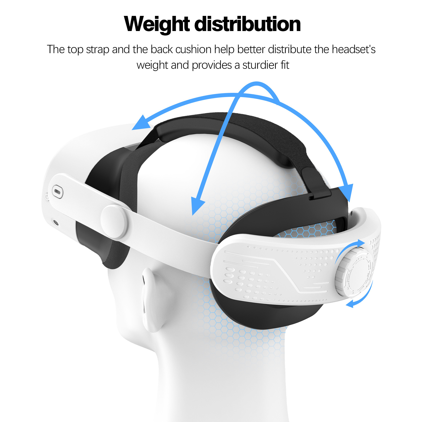 Comfort Head Strap for Quest 3S – Adjustable VR Elite Strap Replacement