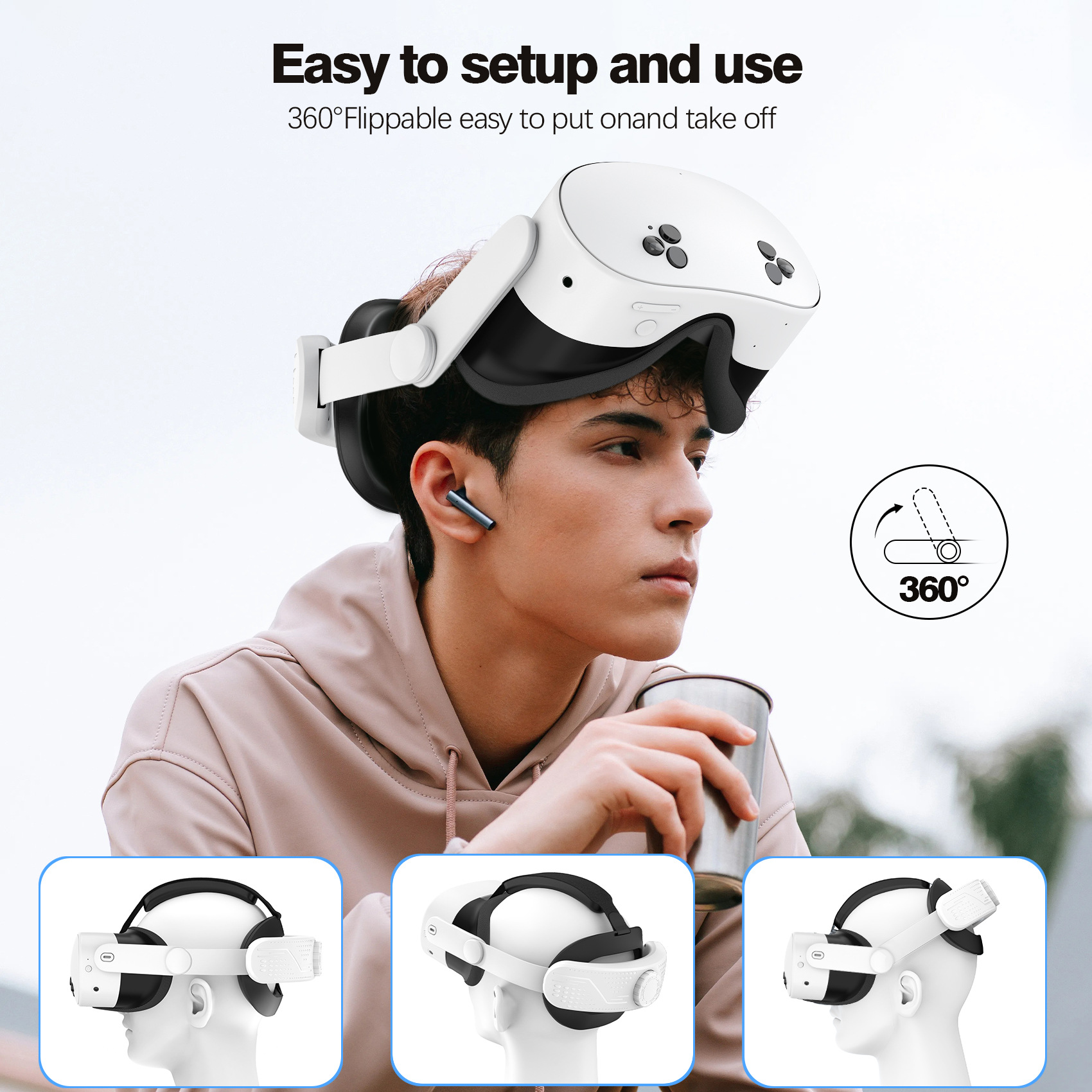 Comfort Head Strap for Quest 3S – Adjustable VR Elite Strap Replacement