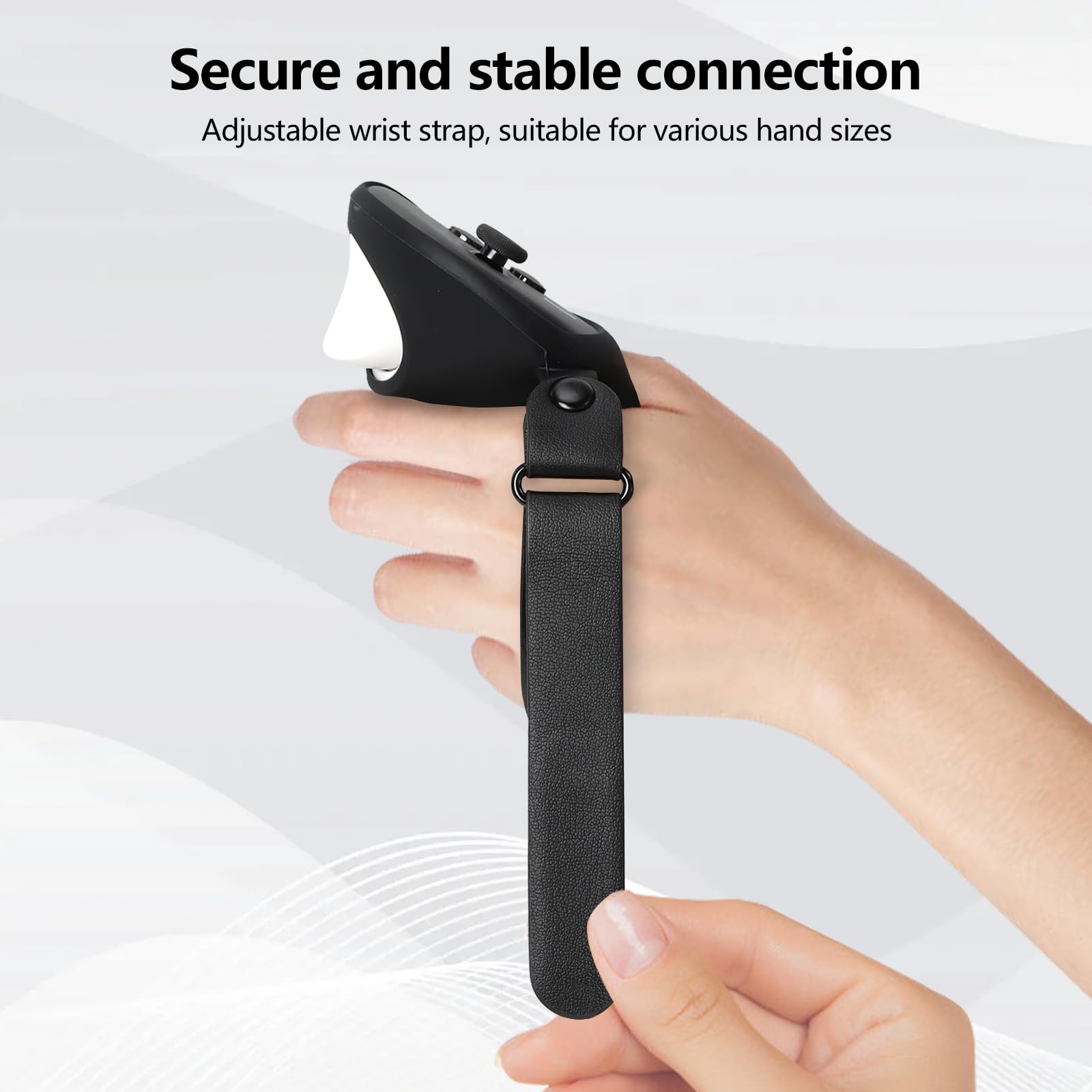 Silicone Controller Grip Cover for Quest 3S/3 with Adjustable Knuckle Straps