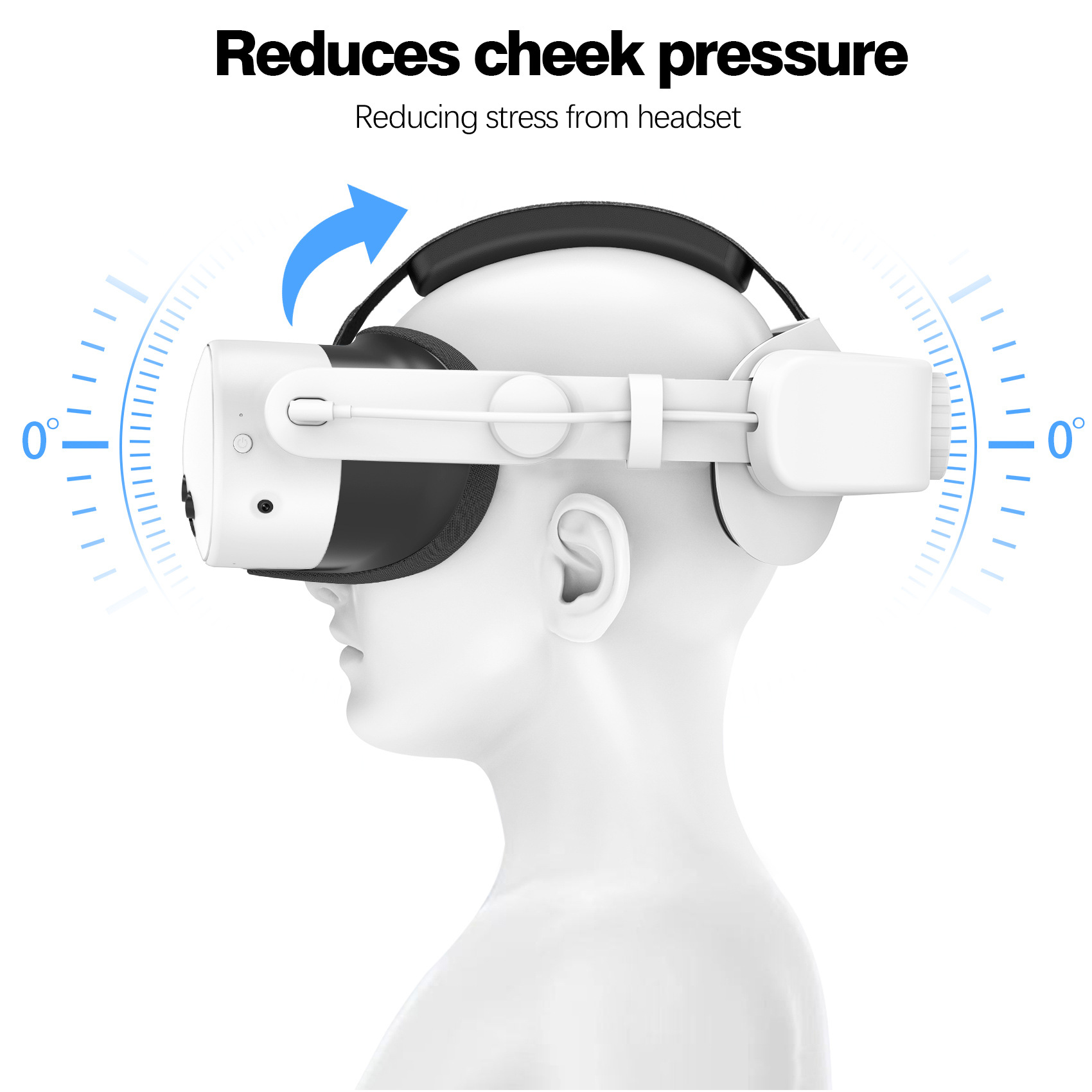 Headband with 10000mAh Battery for Meta Quest 3S, 8-Hour Extended Play