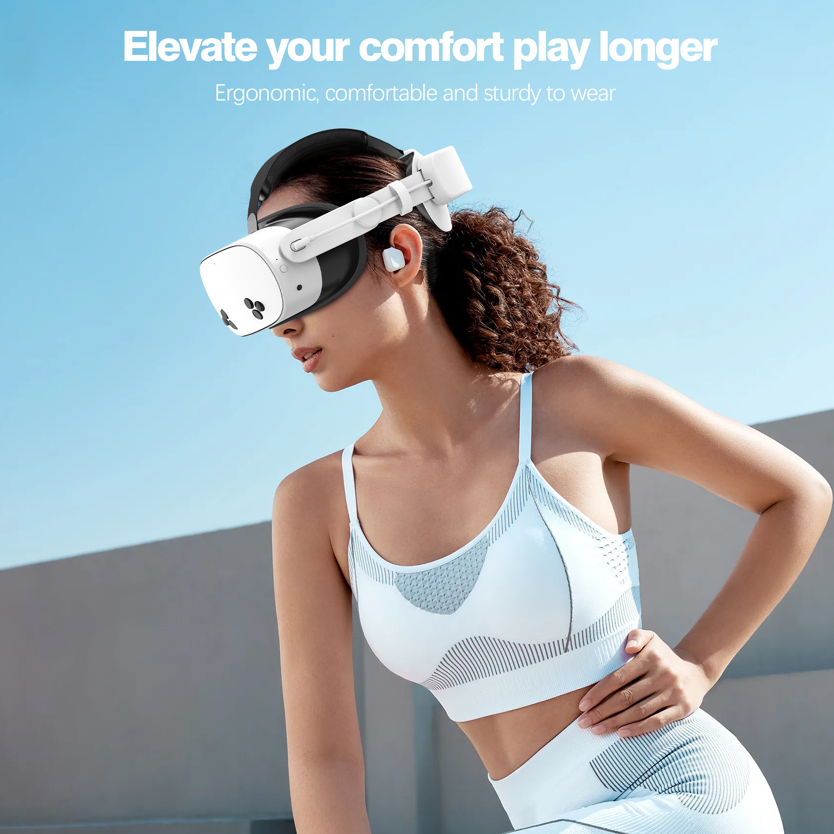 Headband with 10000mAh Battery for Meta Quest 3S, 8-Hour Extended Play