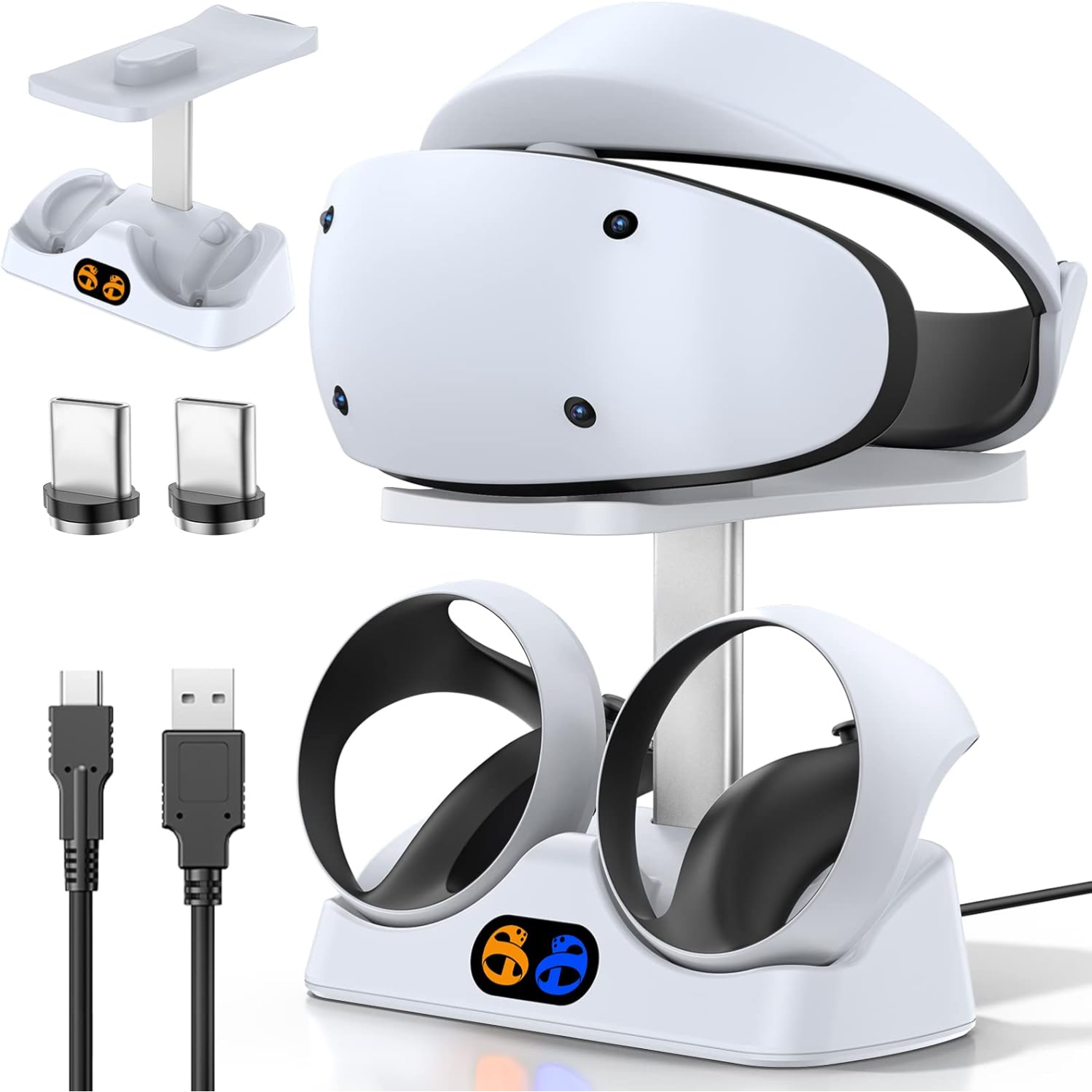 Controller Charging Dock for PSVR2 with LED Indicator & Type-C Cable
