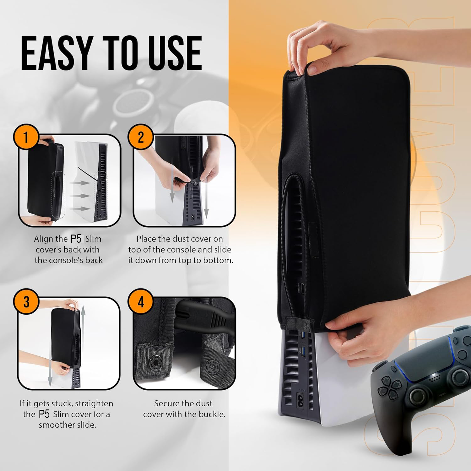 Dustproof Cover for PlayStation 5 Slim Console Digital & Disc Edition