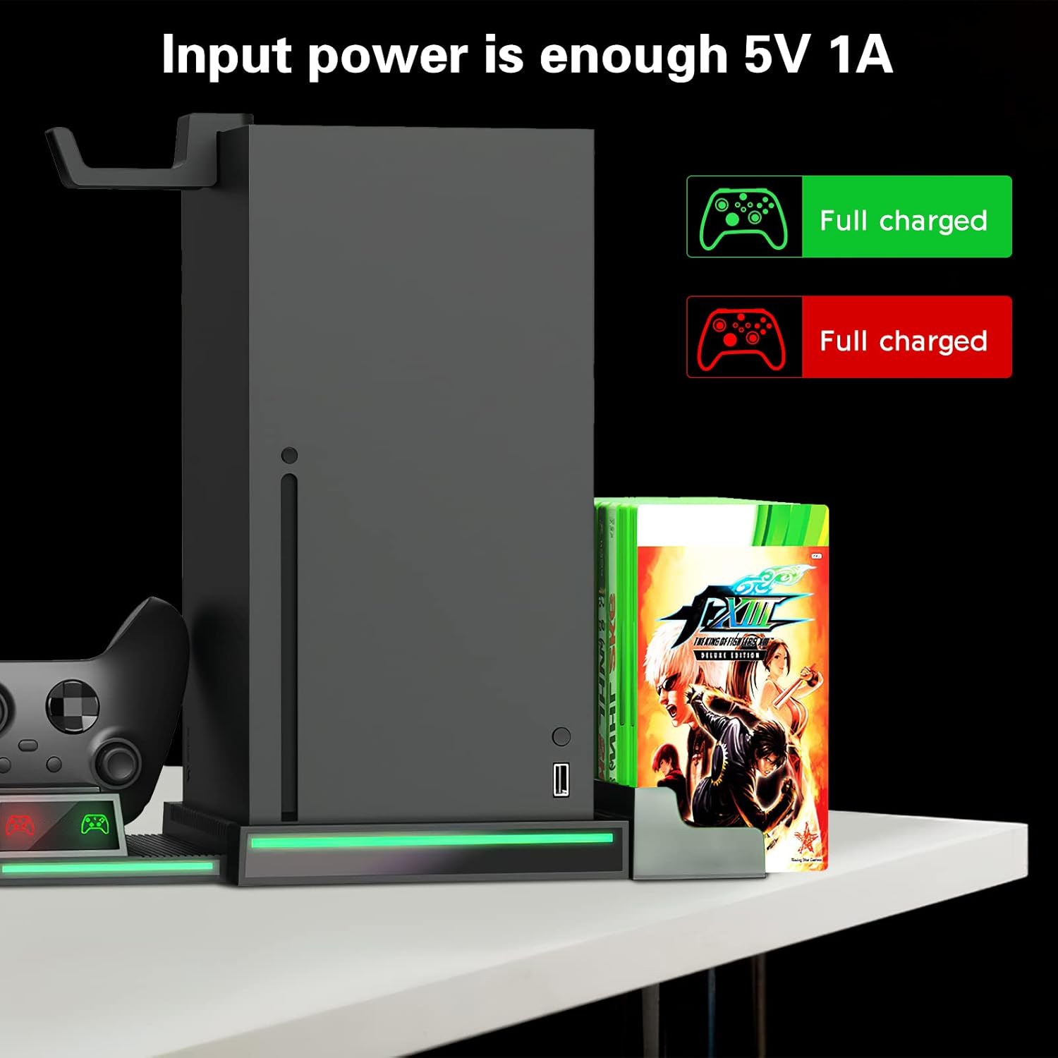 Cooling Stand for Xbox Series X with Controller Charger & 2 Batteries