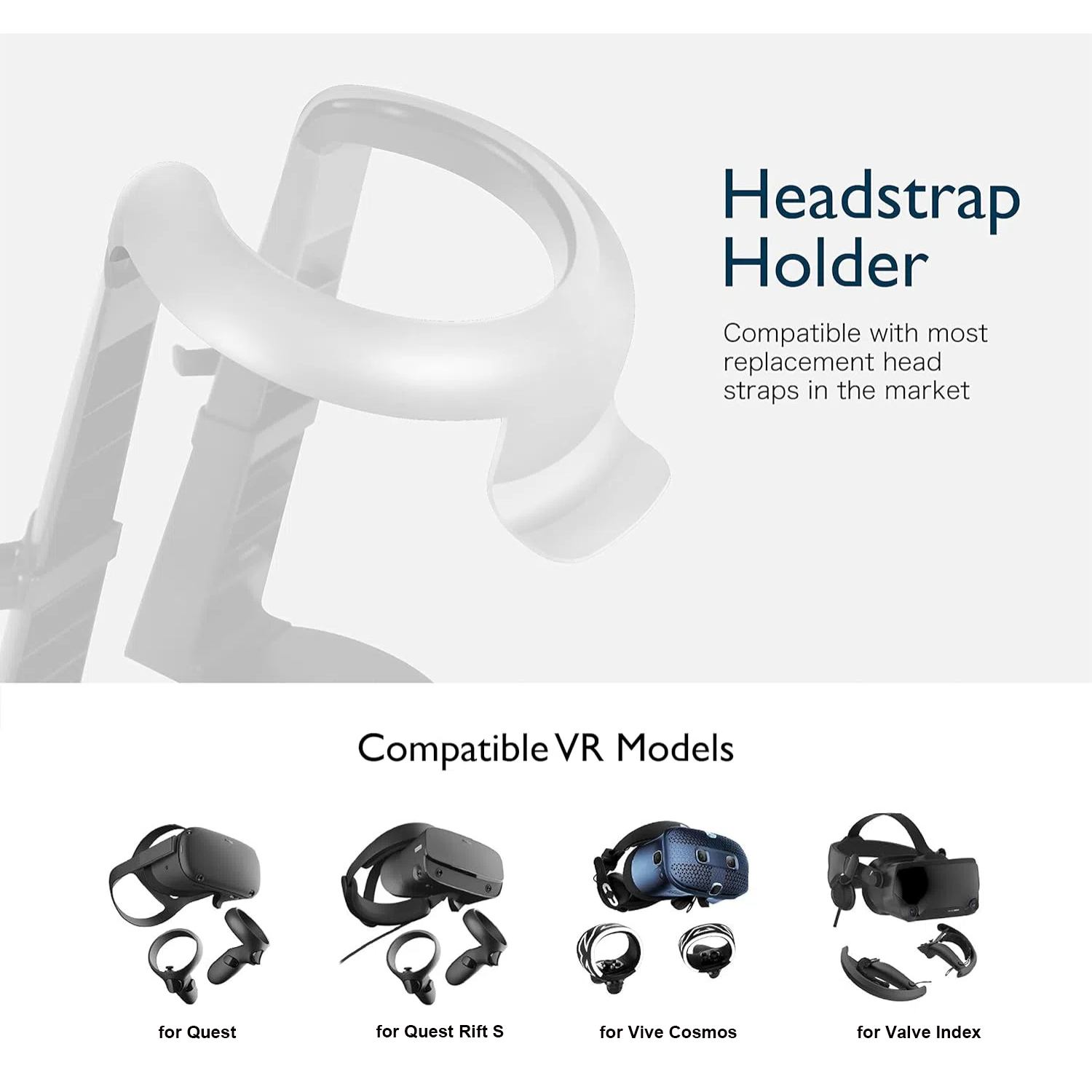 VR Headset Stand for Quest 2 with Controller Charger Dock