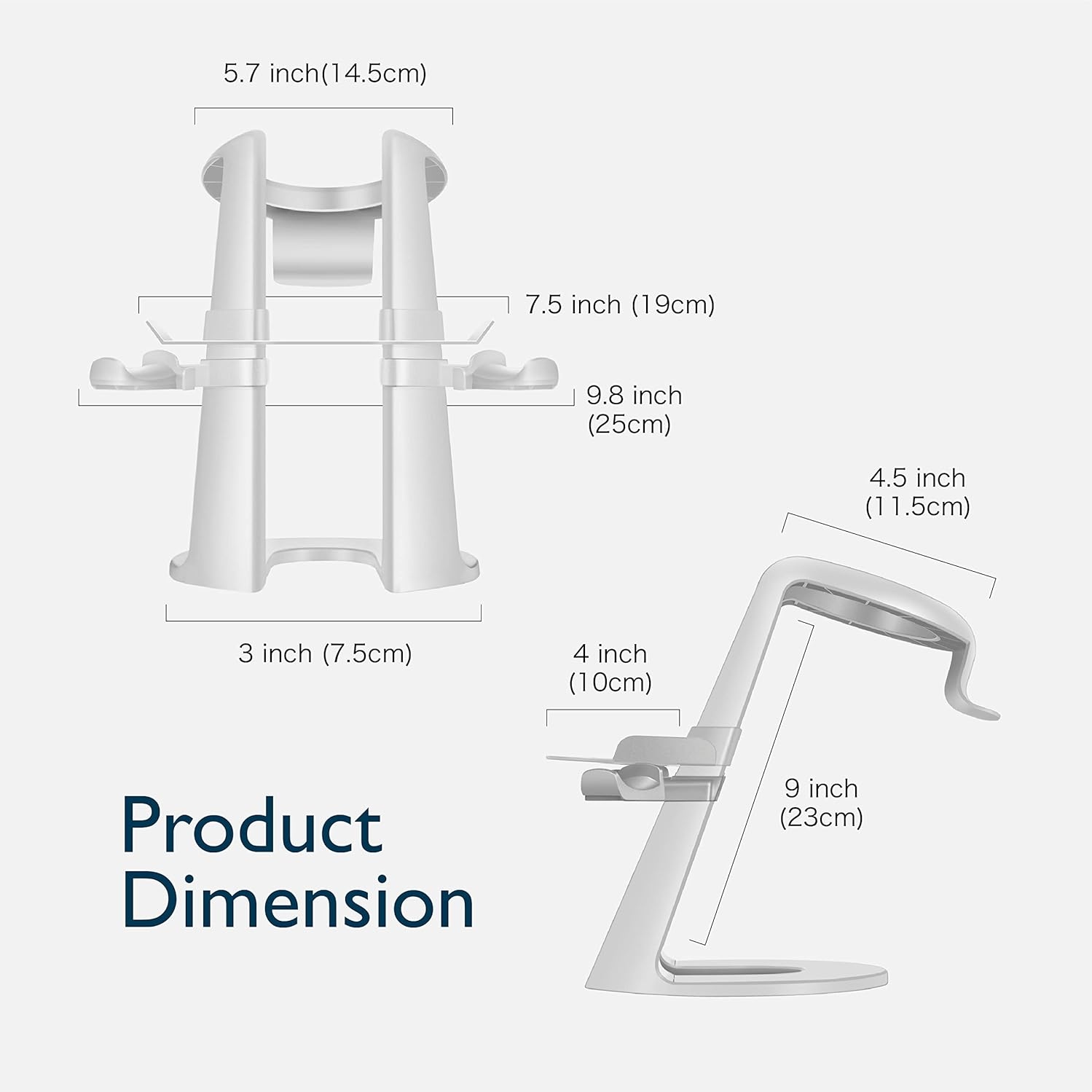 VR Headset Stand for Quest 2 with Controller Charger Dock