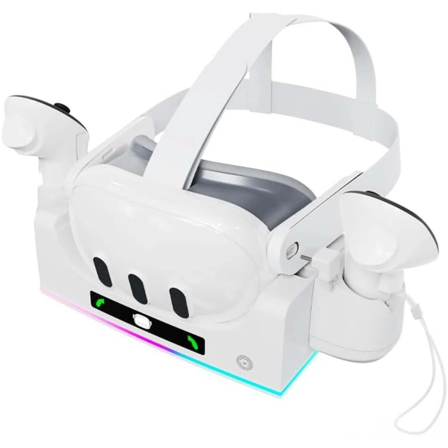 VR Charging Station for Meta Quest 3S with LED Indicator and Wall Mount