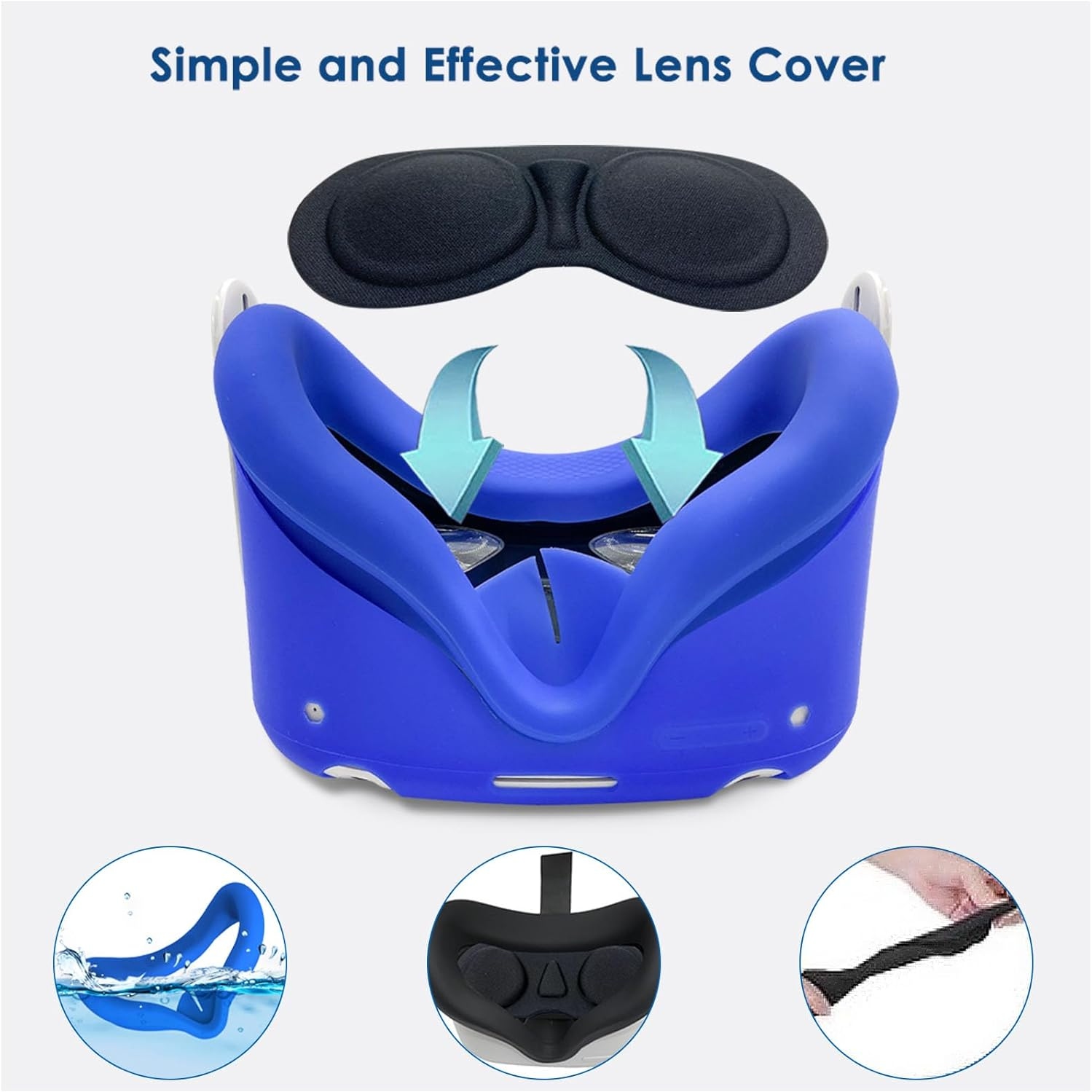 VR Protective Cover Set for Quest 2 Silicone Shell, Controller Grips, Face Cover