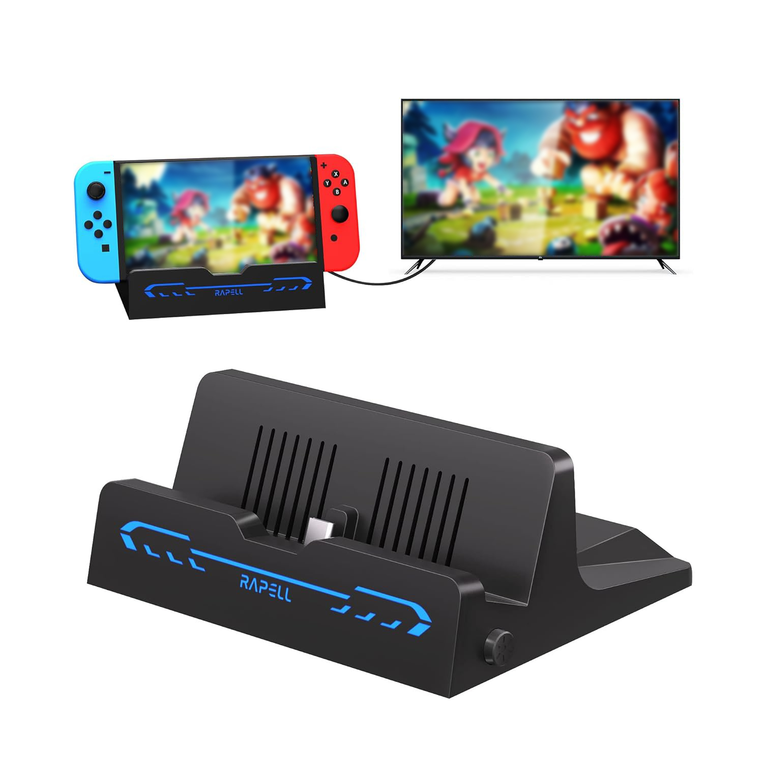 TV Dock Station for Switch OLED with LAN Port HDMI Adapter USB 3.0