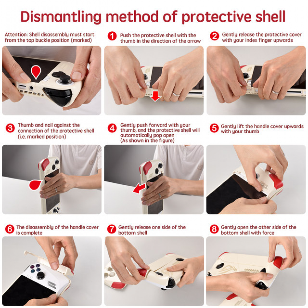 Protective Case for ROG Ally Gaming PC Two-Tone Dustproof Shell