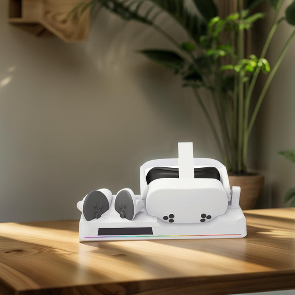 VR Headset Charging Dock with Wireless Charger for Meta Quest 3/3S