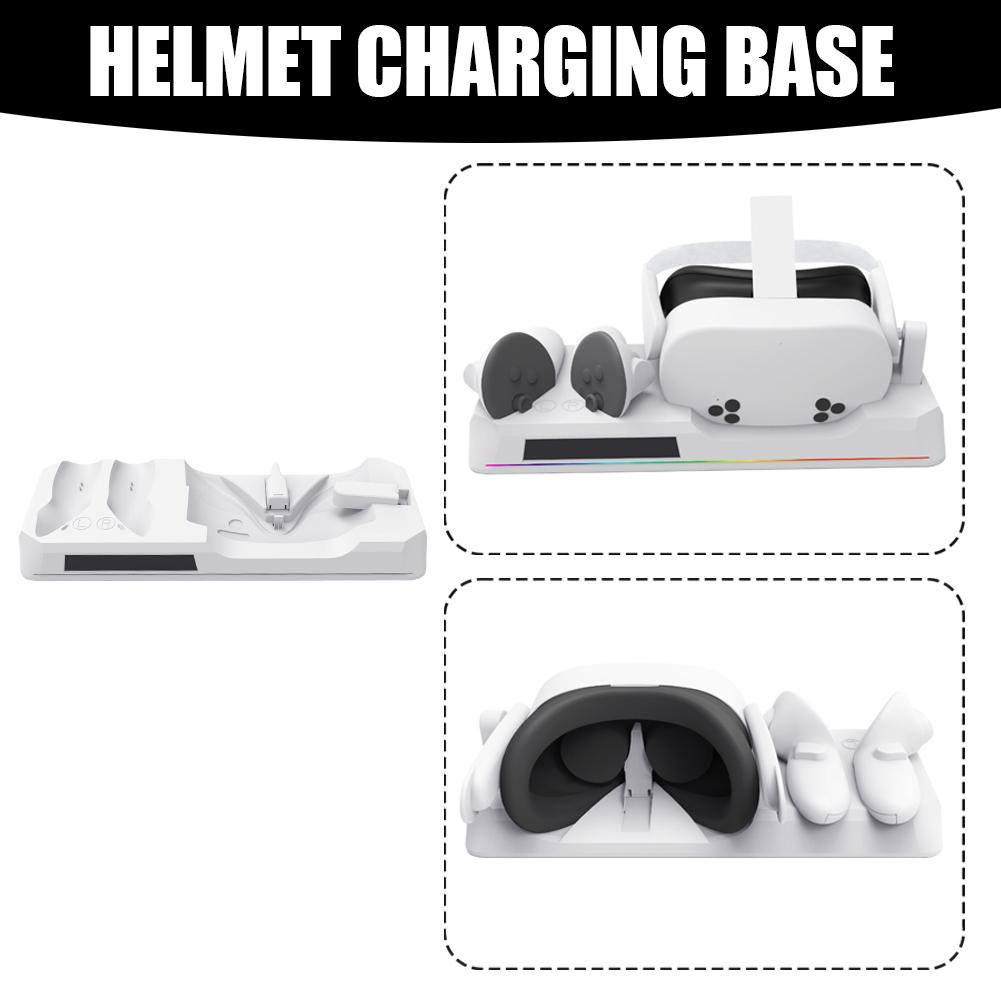 VR Headset Charging Dock with Wireless Charger for Meta Quest 3/3S