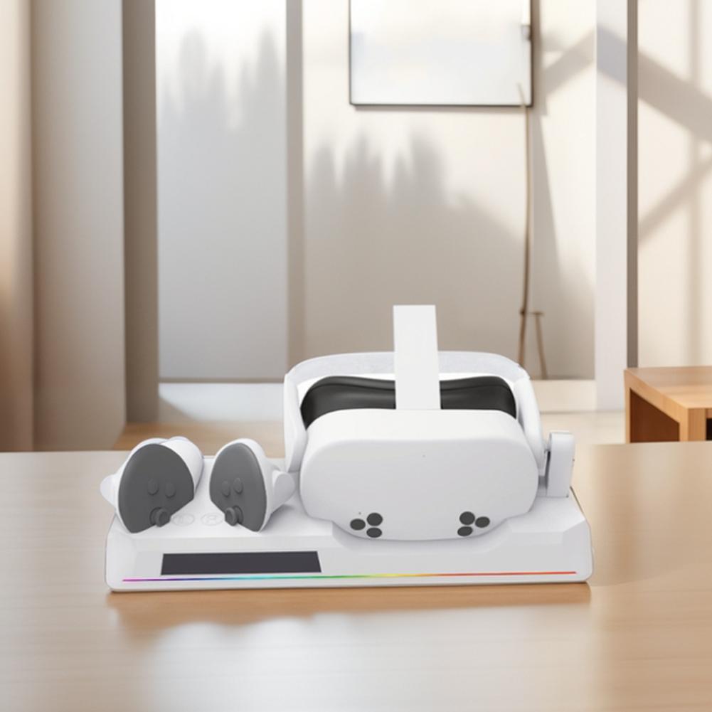 VR Headset Charging Dock with Wireless Charger for Meta Quest 3/3S