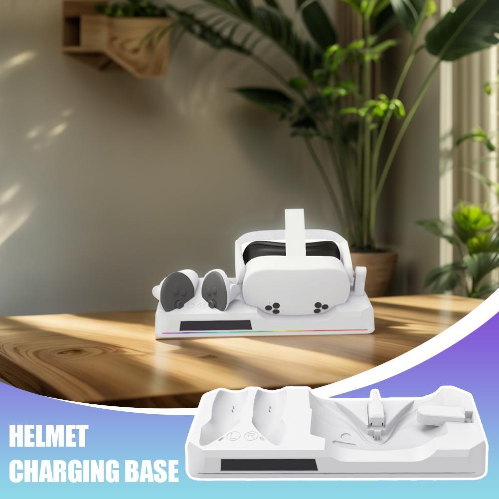 VR Headset Charging Dock with Wireless Charger for Meta Quest 3/3S