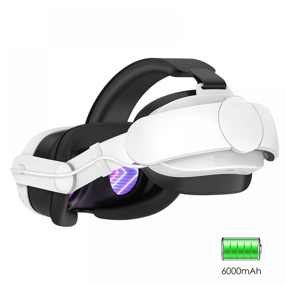 VR Head Strap with 6000mAh Battery for Meta Quest 3/3S