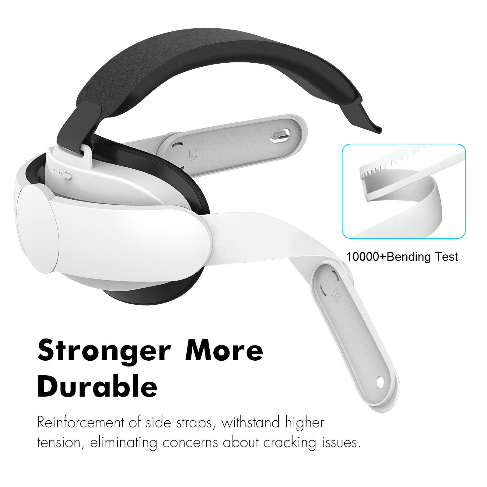 VR Head Strap with 6000mAh Battery for Meta Quest 3/3S