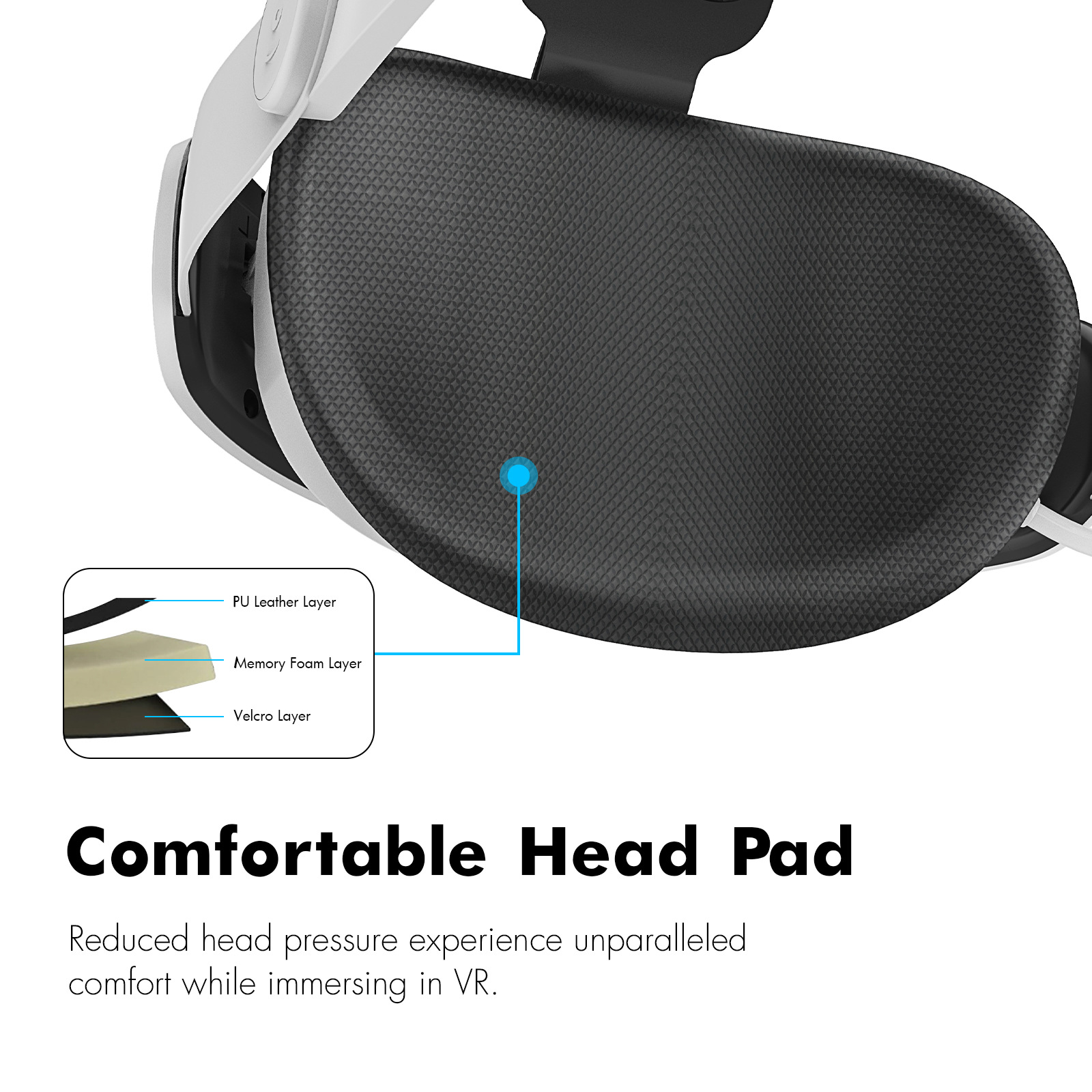 VR Head Strap with 6000mAh Battery for Meta Quest 3/3S