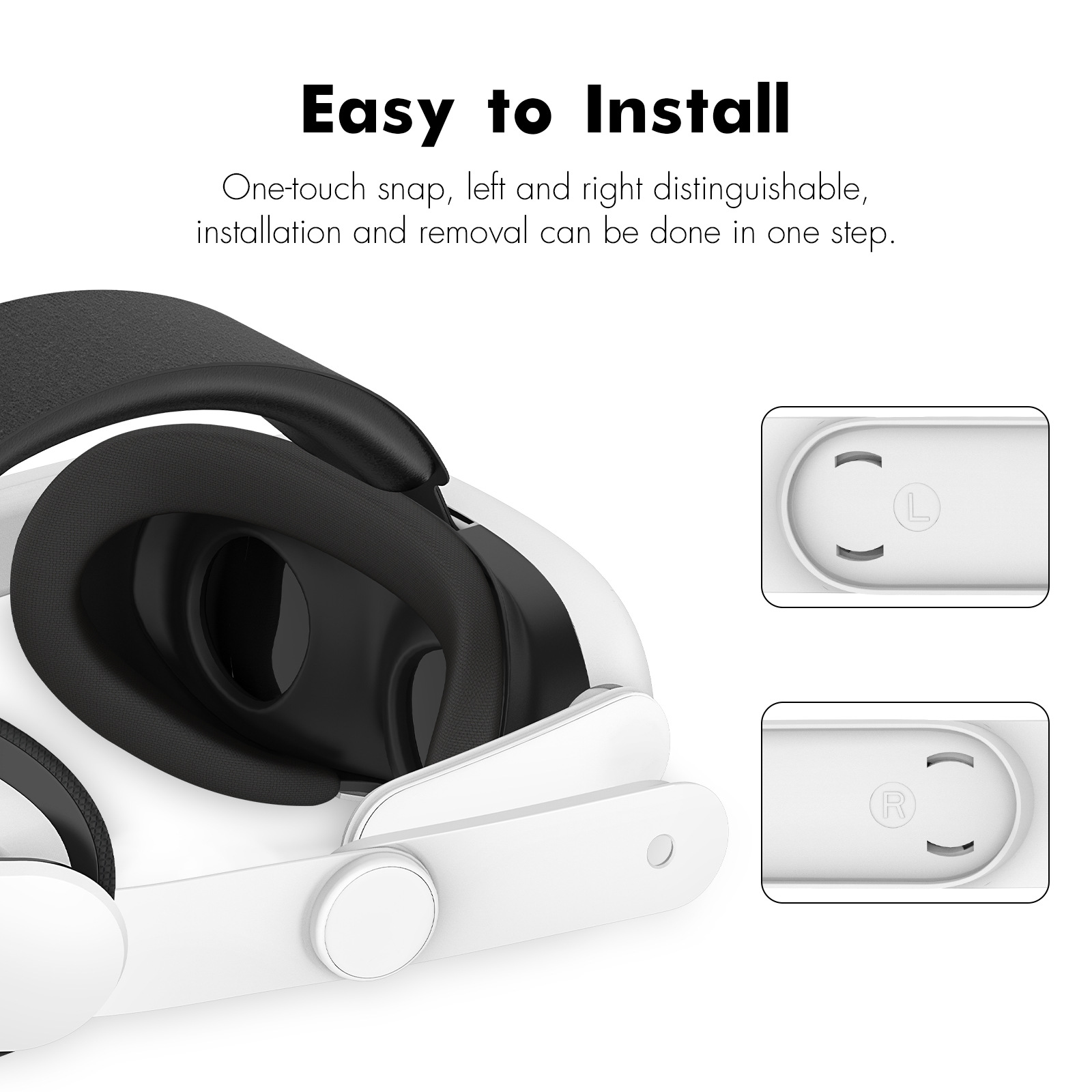 VR Head Strap with 6000mAh Battery for Meta Quest 3/3S
