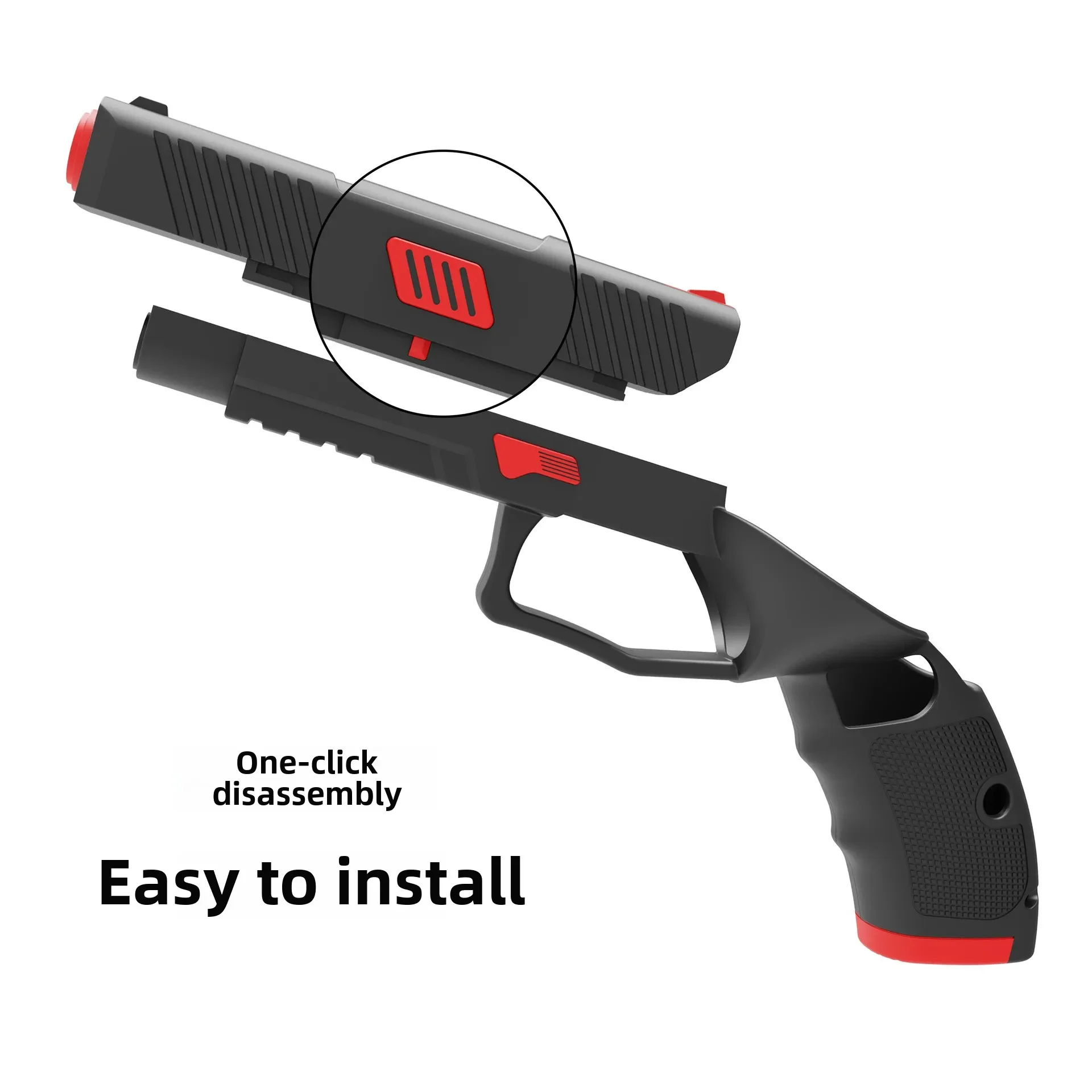 Gun-Shaped Grip for Meta Quest 3 Controller VR Shooting Game