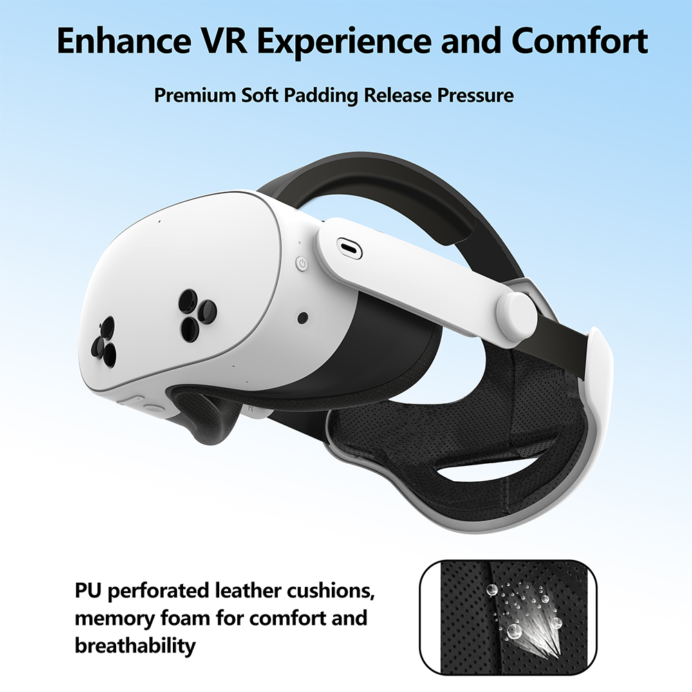Adjustable Breathable Head Strap for Meta Quest 3/3S with Sponge Pad