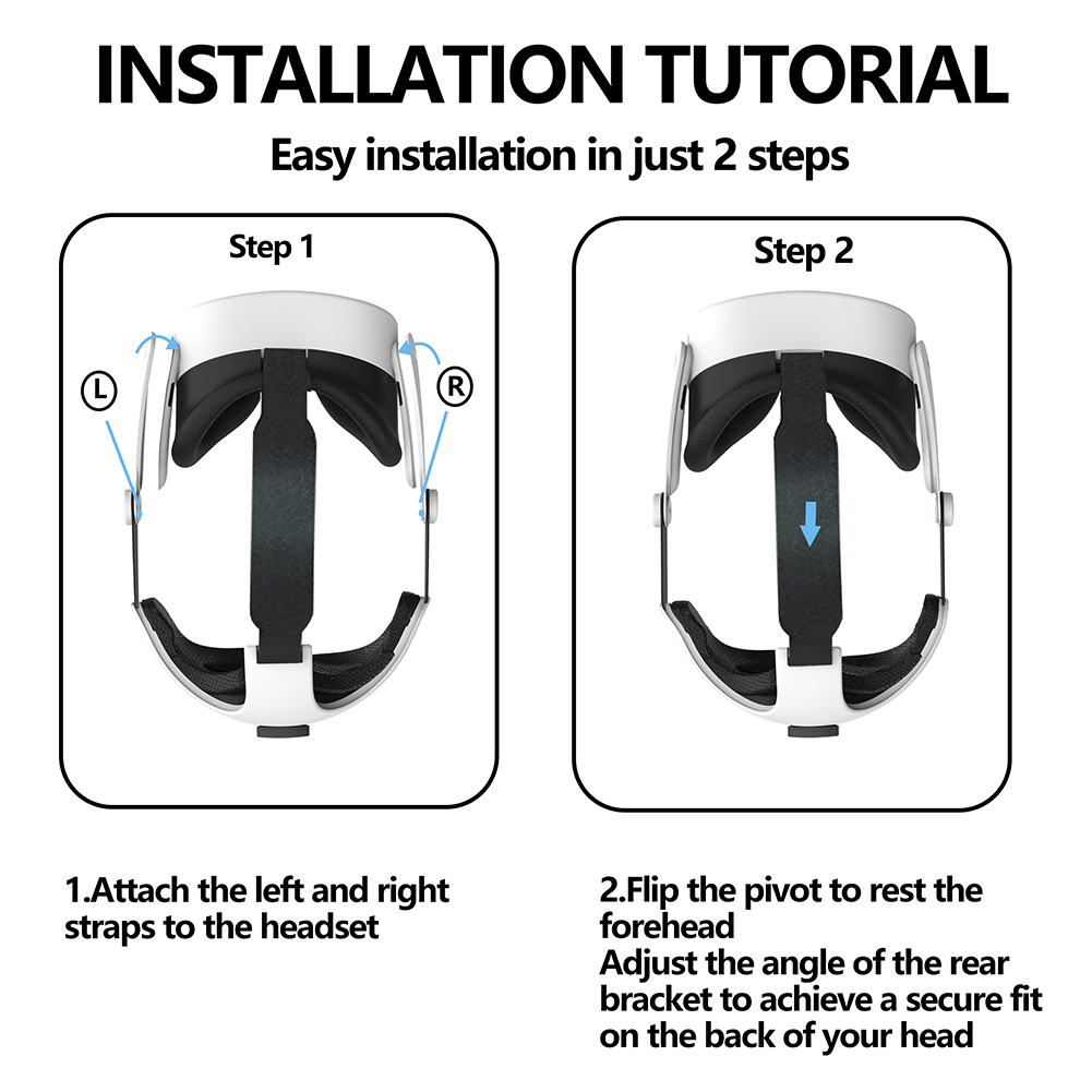 Adjustable Breathable Head Strap for Meta Quest 3/3S with Sponge Pad