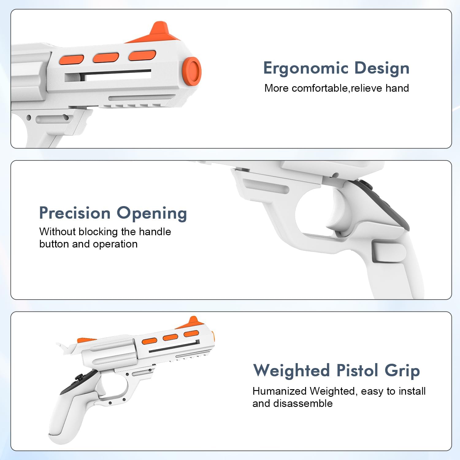 Adjustable VR Gunstock Grip for Meta Quest 3 / 3S – FPS Gaming