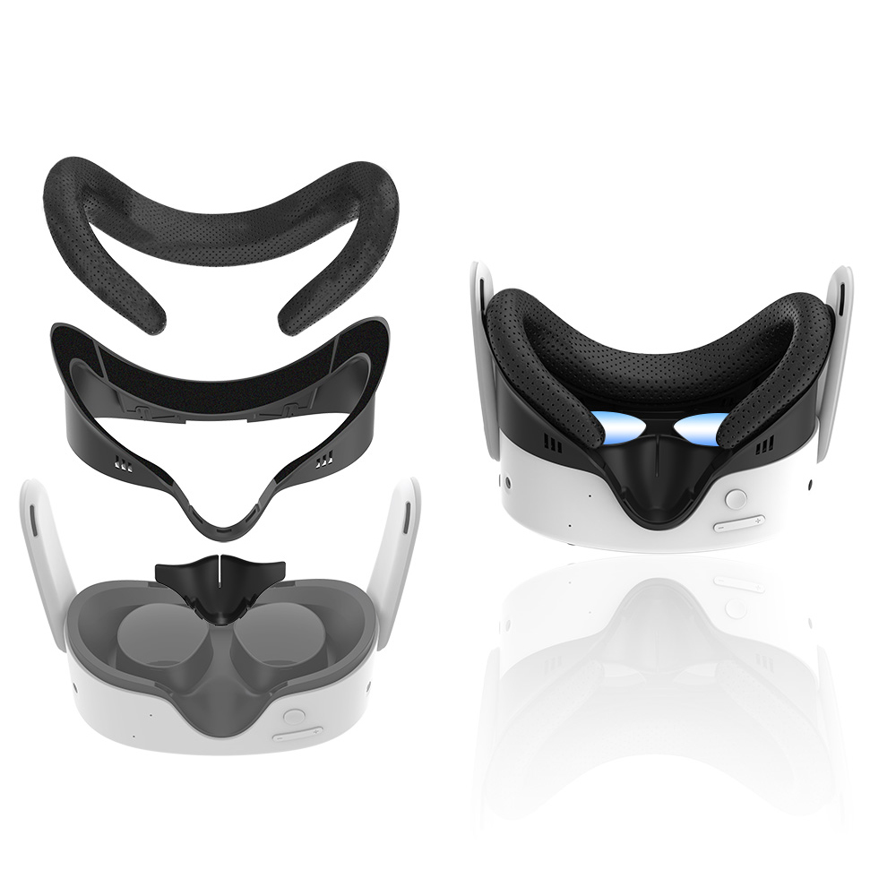 3-in-1 Face Interface Bracket for Meta Quest 3S with PU Foam & Silicone Nose Pad