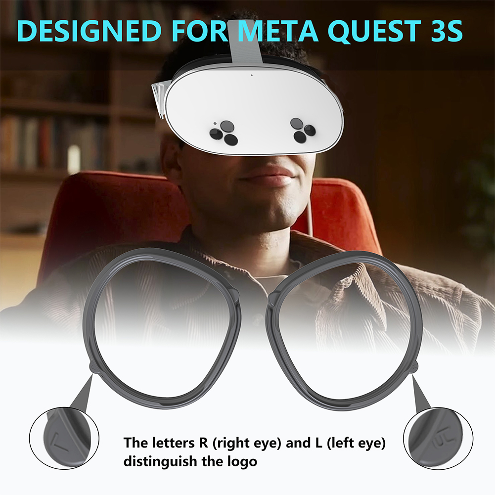VR Lens Frame for Meta Quest 3S – Anti-Blue Light HD Snap-On
