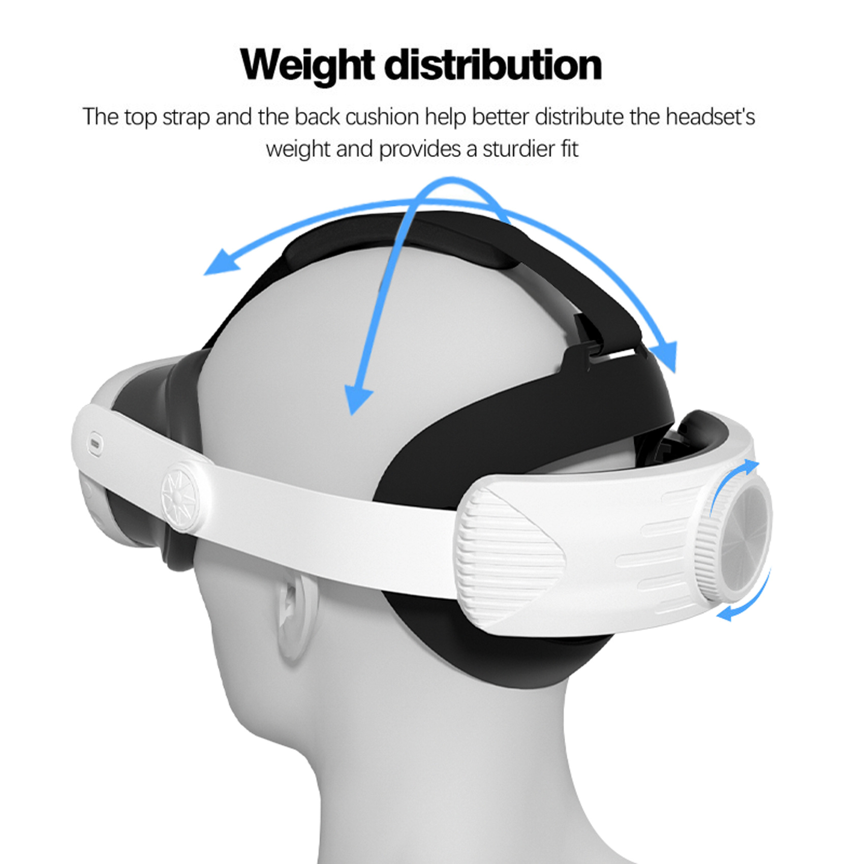 Adjustable Elite Strap for Meta Quest 3 with Dual-Density Memory Foam