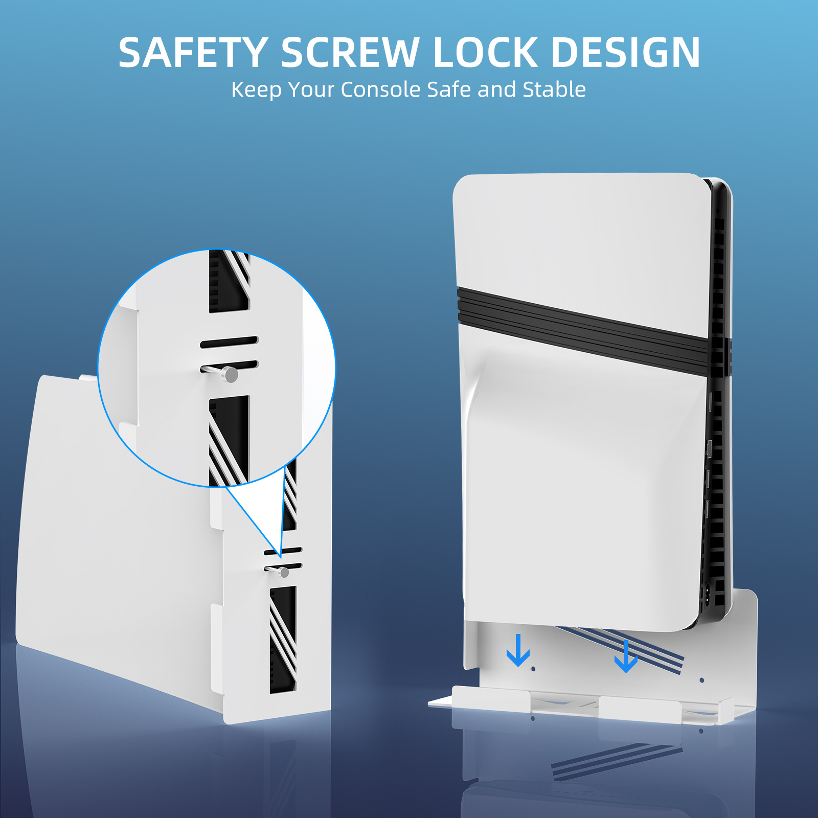 Wall Mount for PlayStation 5 Pro/Slim Console Metal Controller Holder