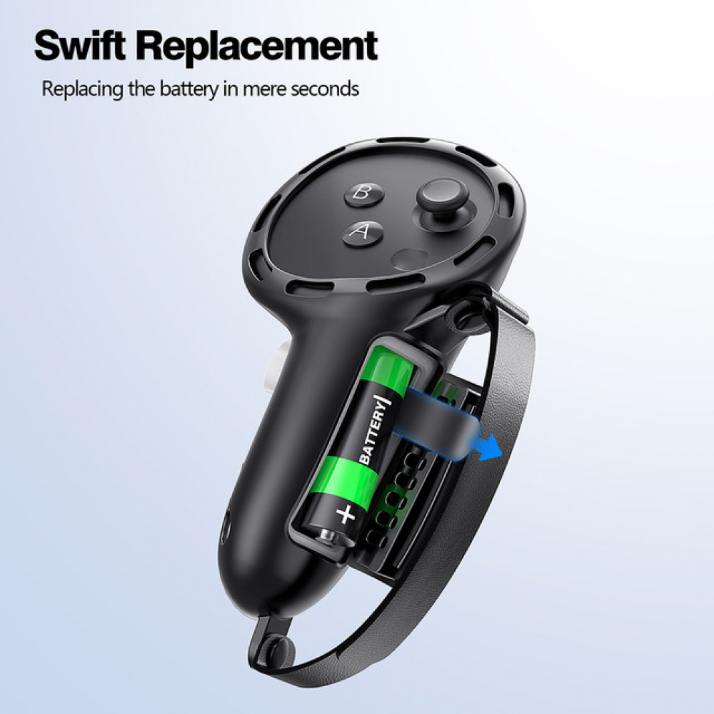 Silicone Handle Cover with Knuckle Straps for Meta Quest 3S/Quest 3