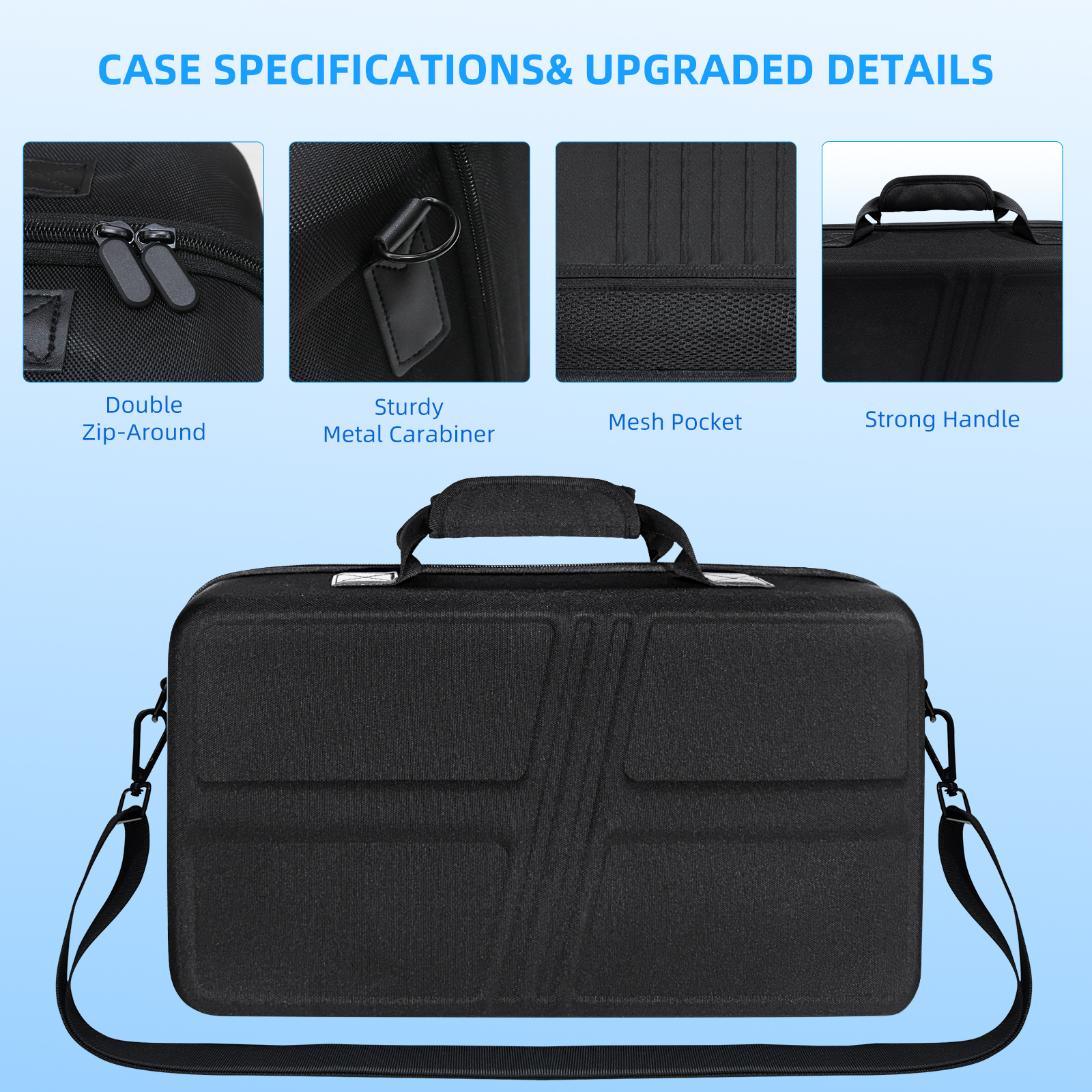 Protective Storage Case with Shoulder Strap for PlayStation 5 Pro