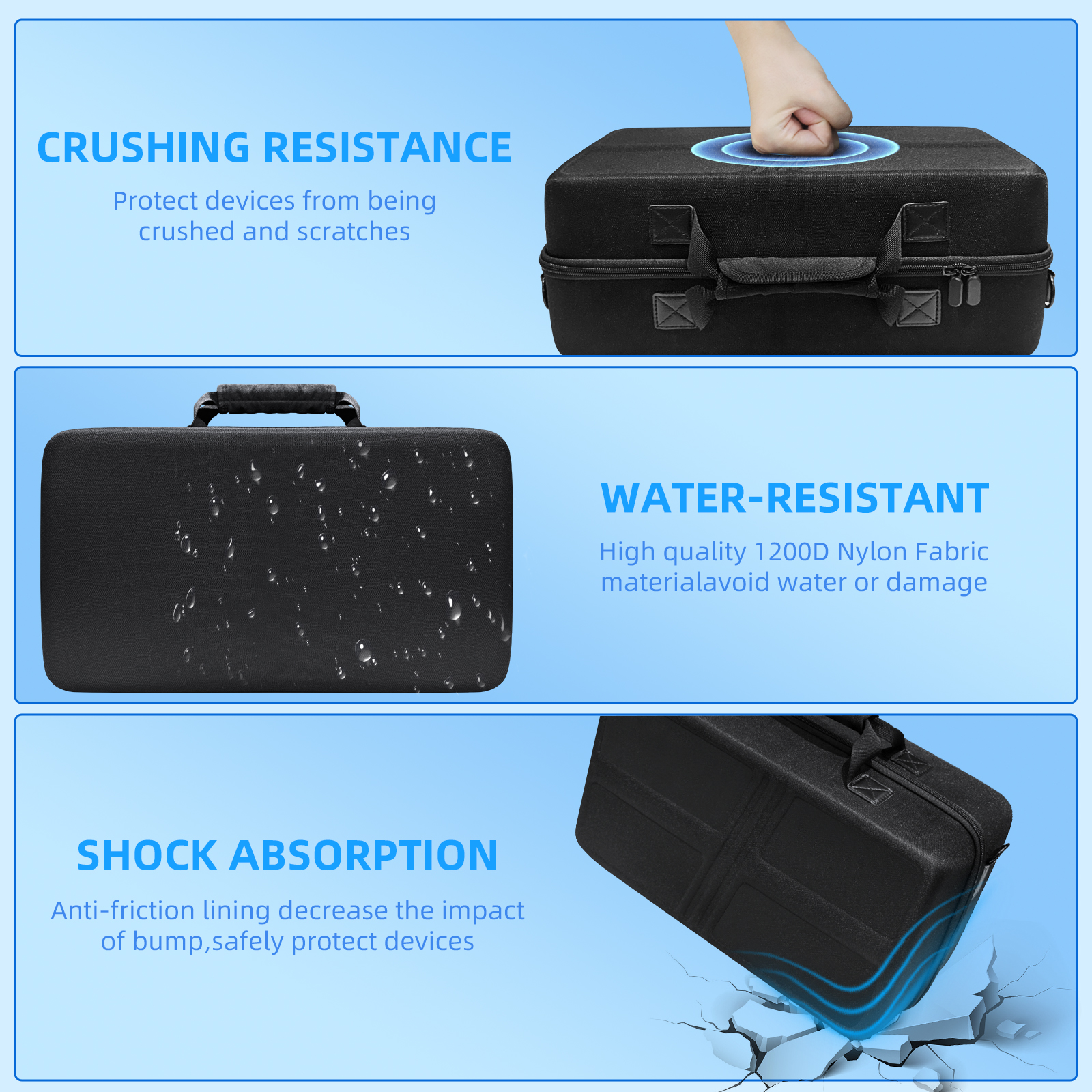 Protective Storage Case with Shoulder Strap for PlayStation 5 Pro