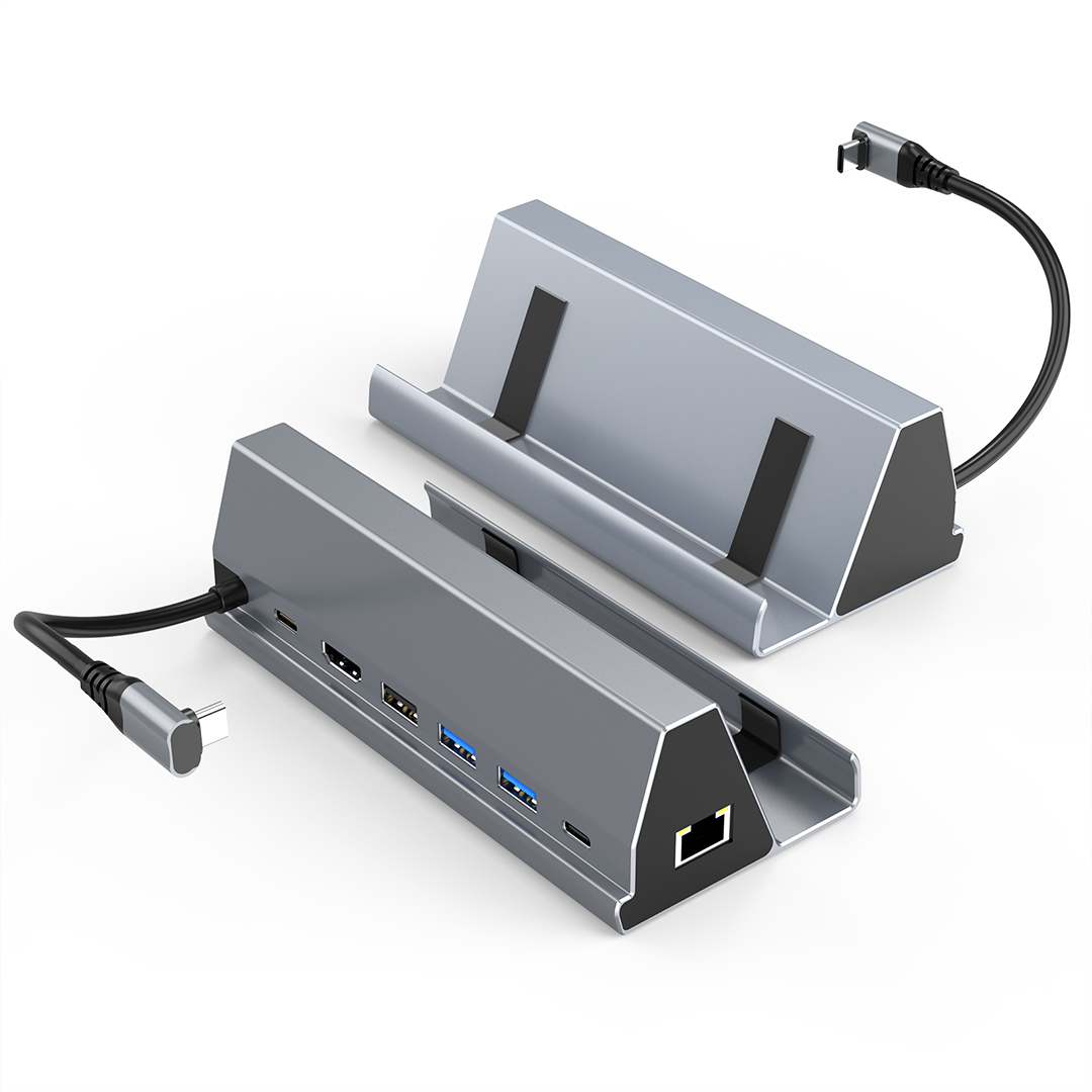 7-in-1 Dock for Steam Deck with USB 3.0 HDMI 4K@60Hz Gigabit Ethernet
