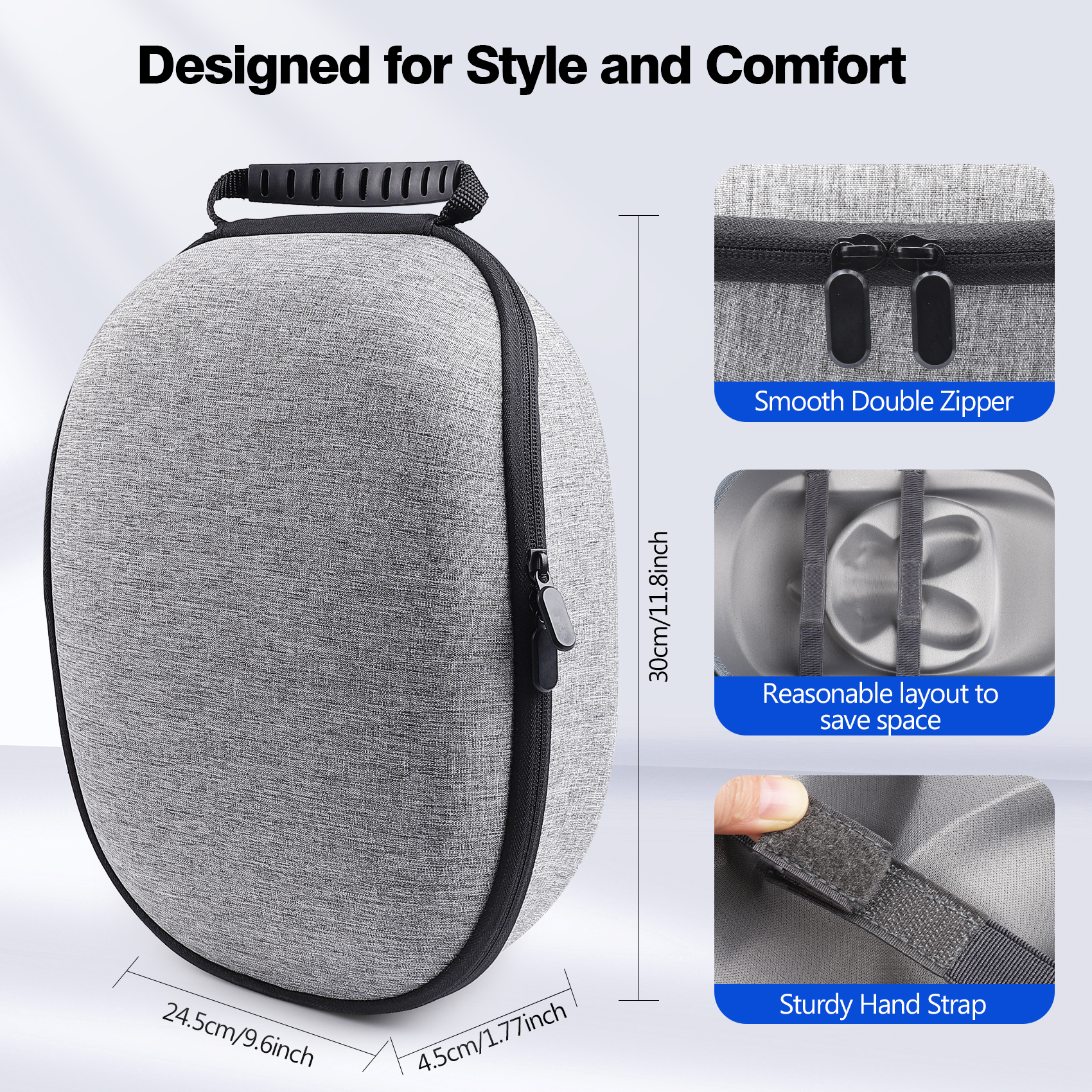 Carrying Case for Meta Quest 3S/3/2 with Adjustable Strap