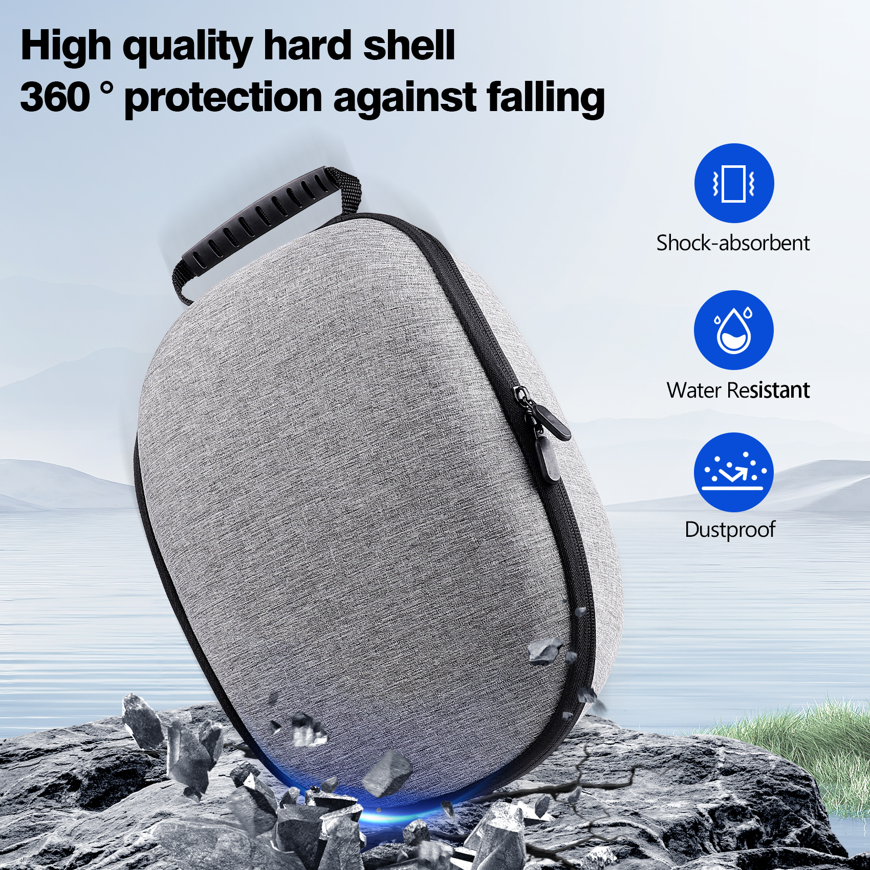 Carrying Case for Meta Quest 3S/3/2 with Adjustable Strap
