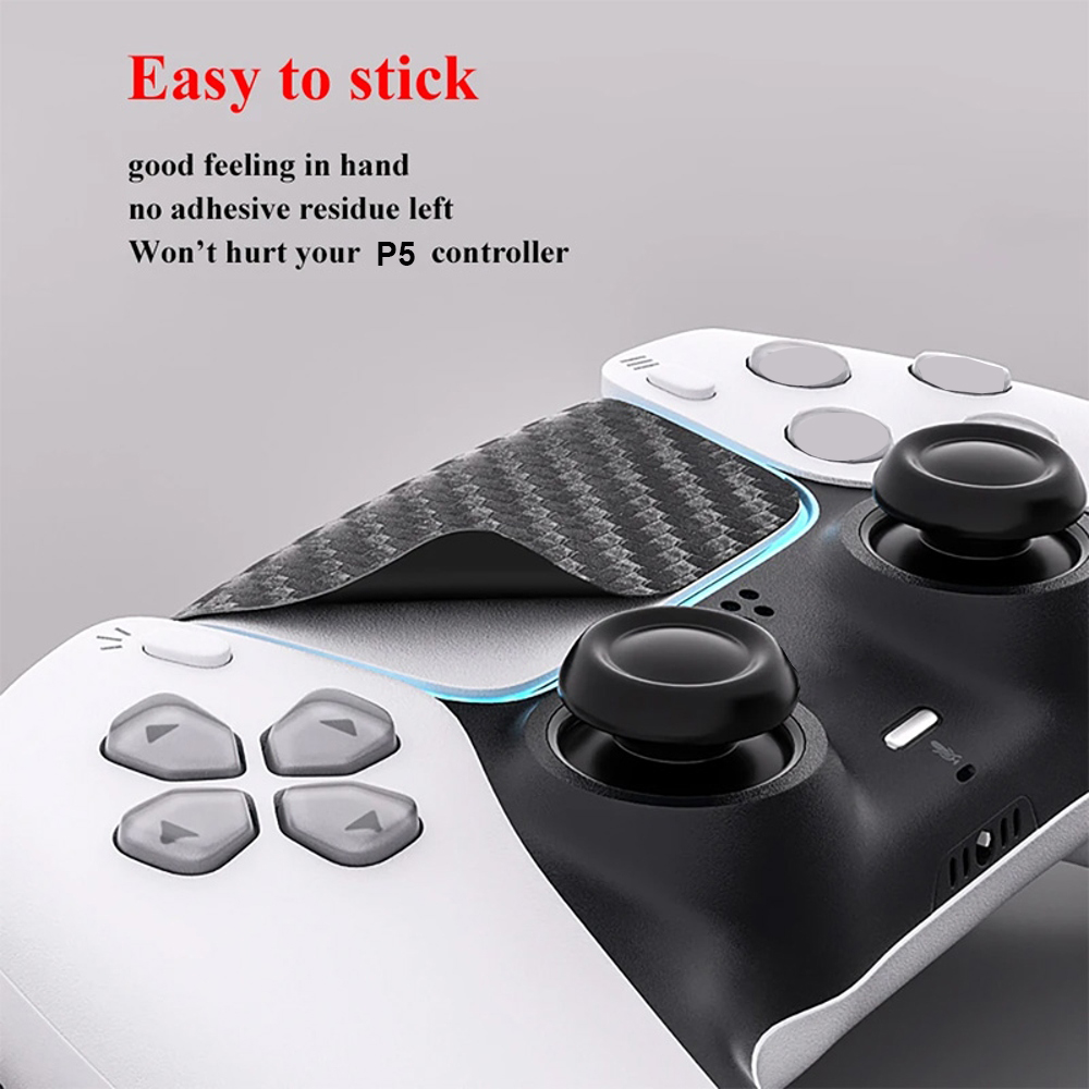 2-Pack Game Controller Touchpad Protector Skin Stickers Textured for PS5 Gamepad