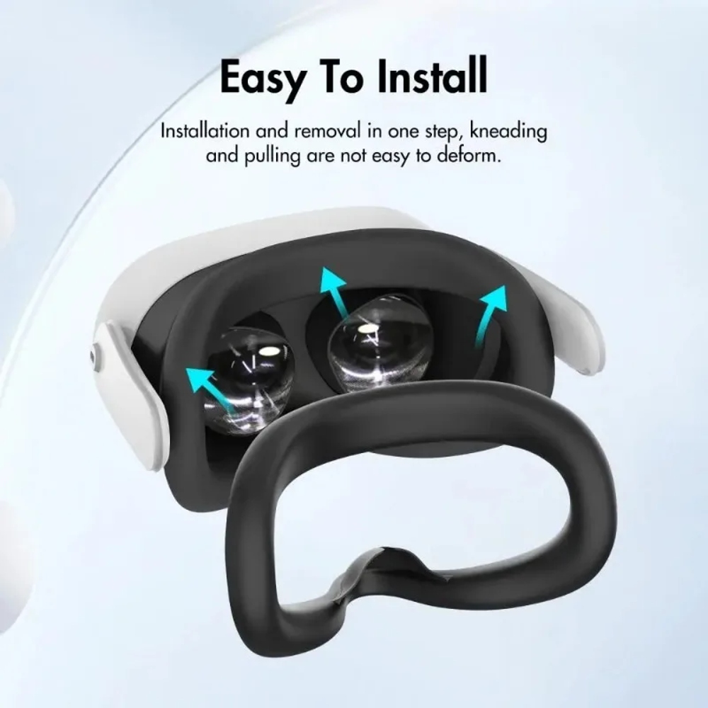 VR Silicone Face Cover for Meta Quest 3S - Light Leakage & Sweat Resistant