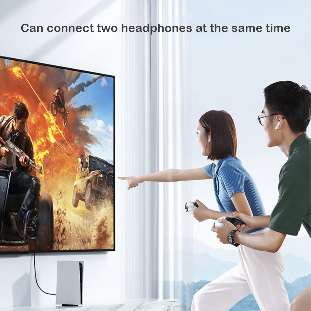 Wireless Adapter for PS5/4/3/Switch/PC Mac Plug and Play USB Dongle