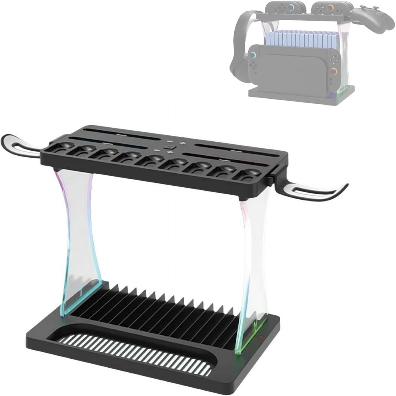 Charging Base for Nintendo Switch 2 with Dual-Layer Storage & LED Light