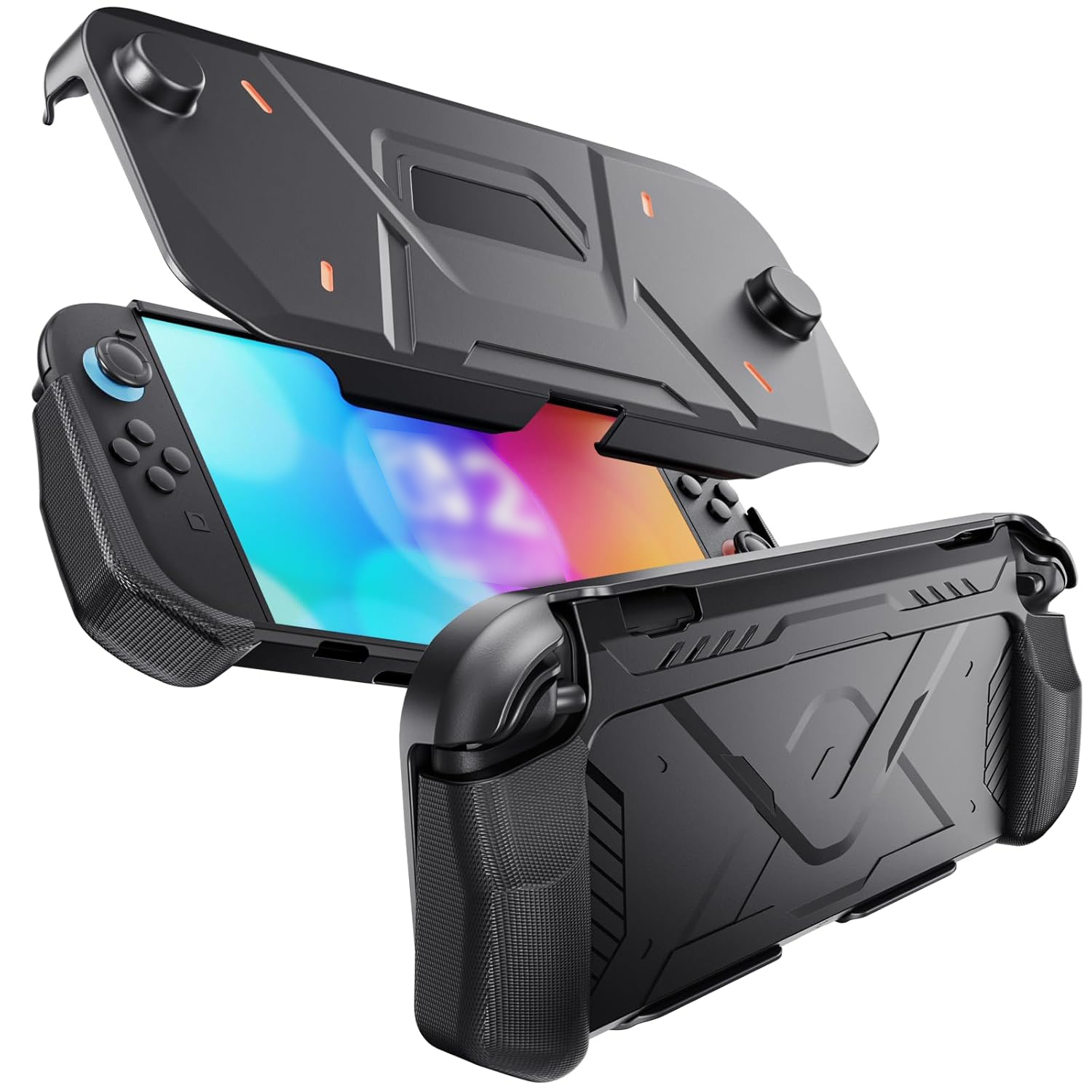 For Switch 2 Case Hard Mecha Style Drop Resistant Protective Cover