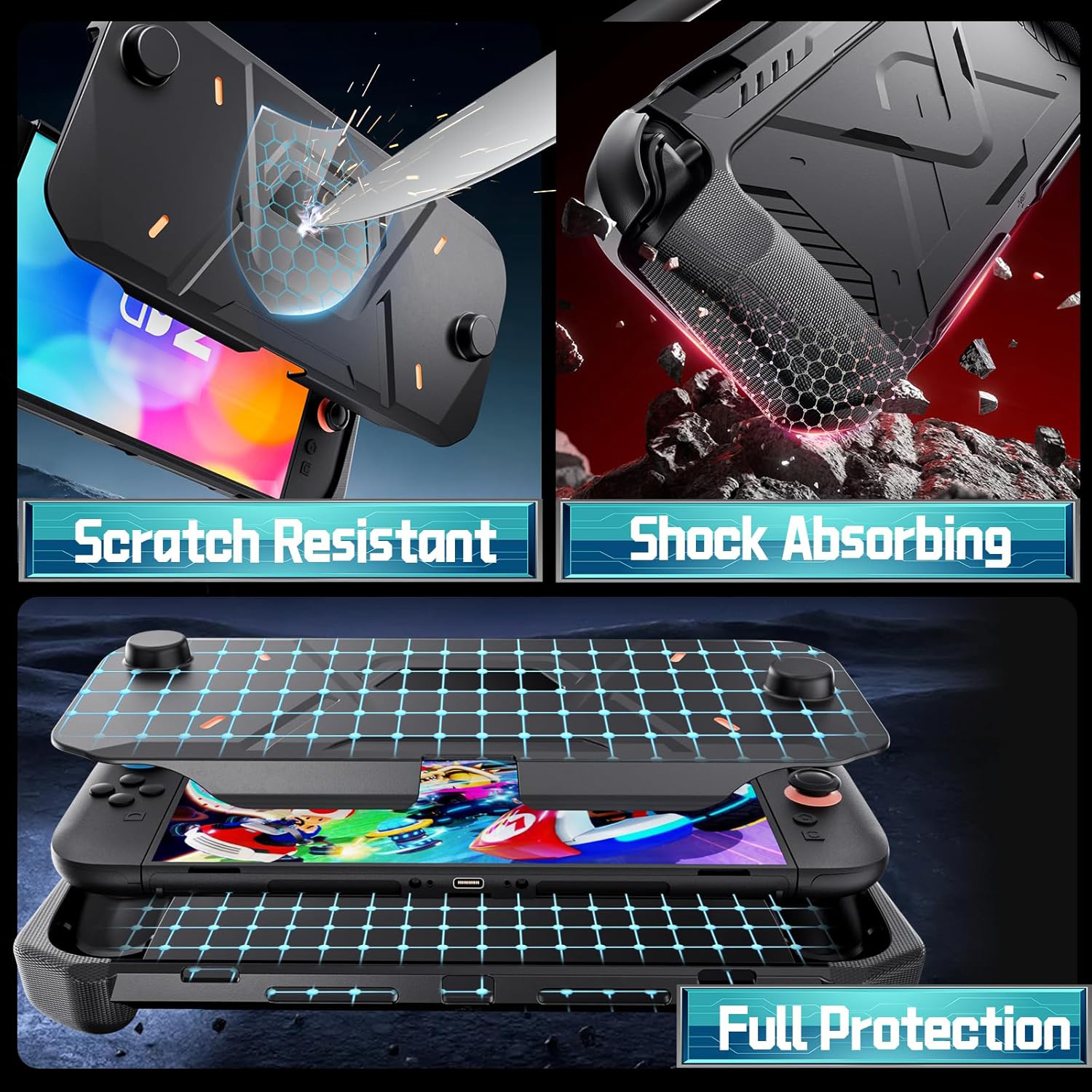For Switch 2 Case Hard Mecha Style Drop Resistant Protective Cover
