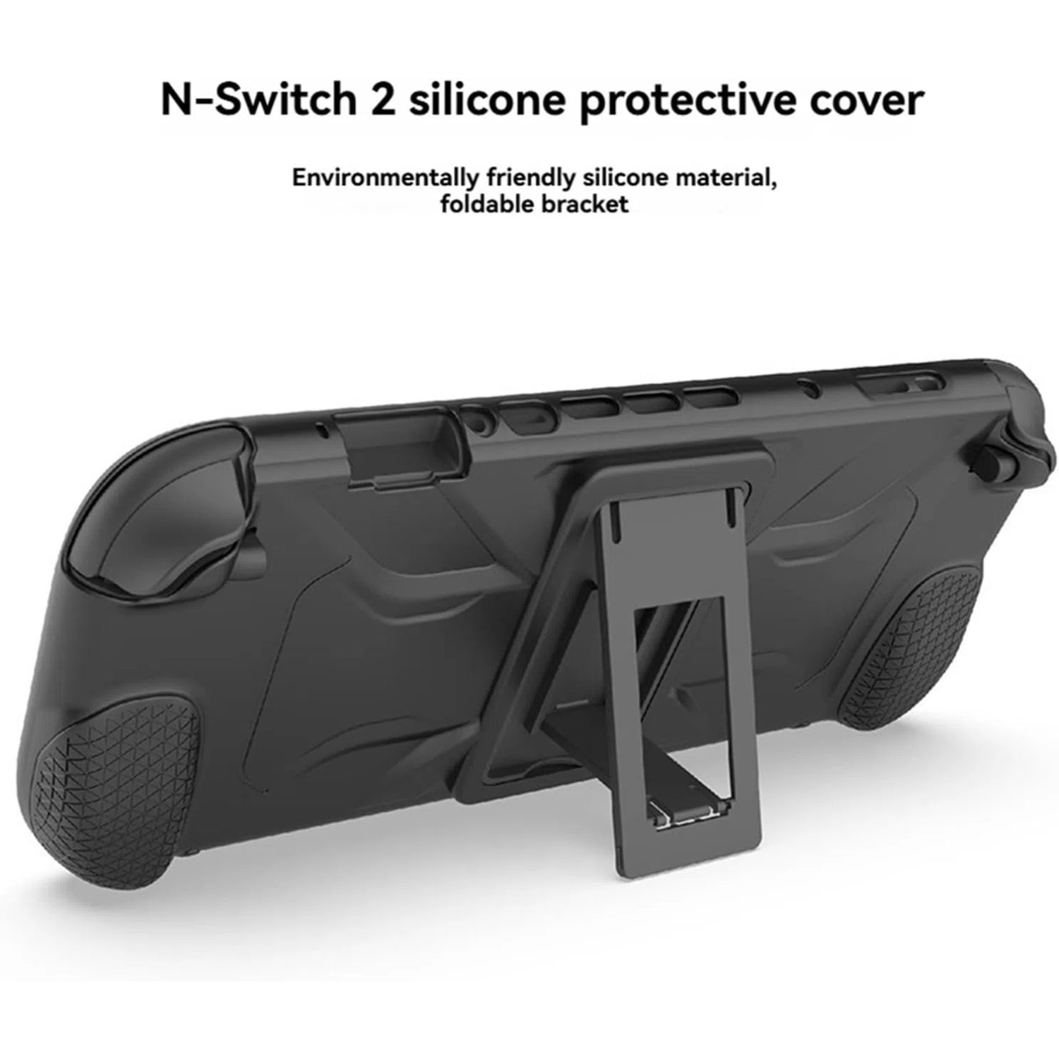 Dockable Case for Switch 2 with Kickstand Non-Slip Silicone Cover